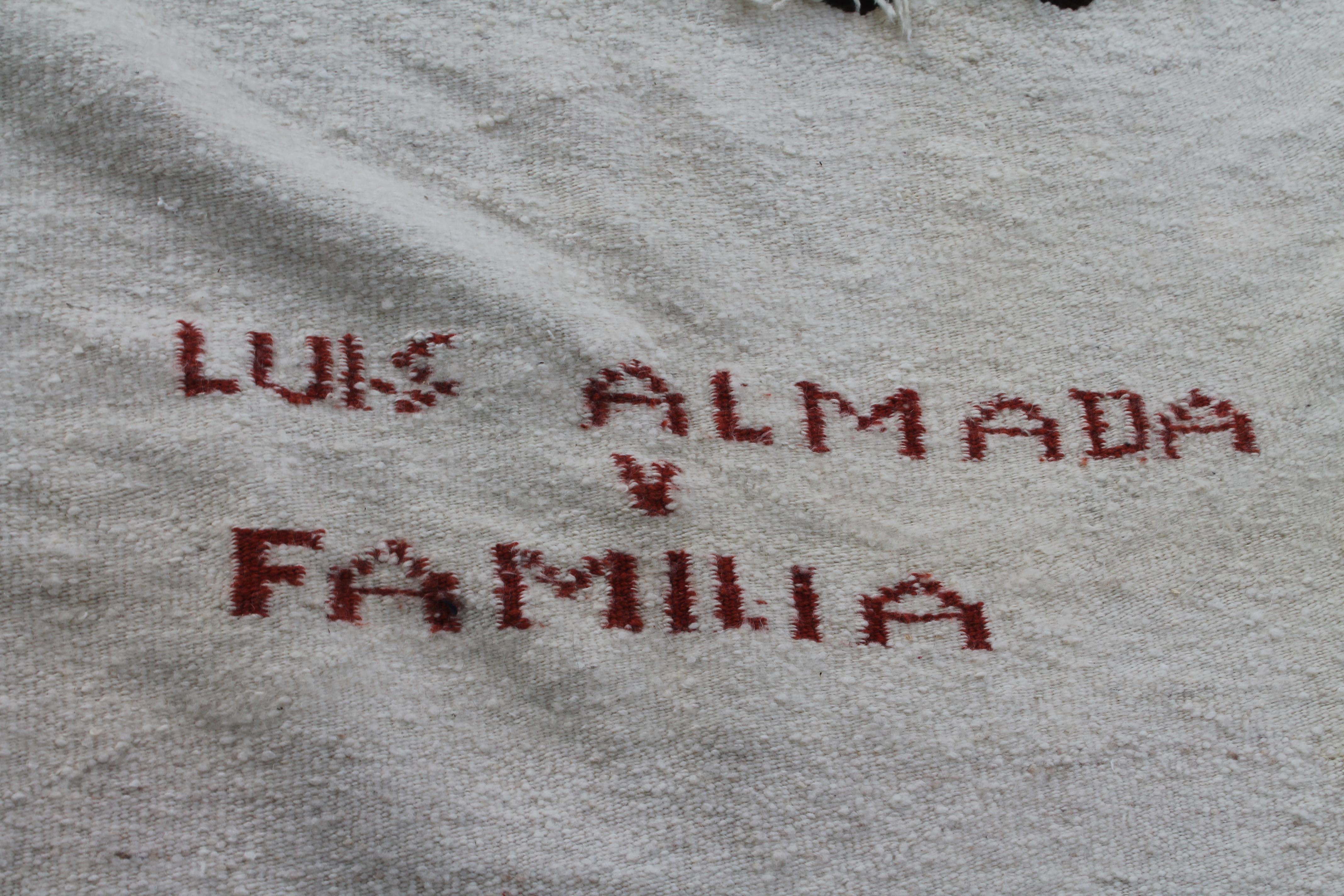 Hand-Woven Navajo Indian Weaving Made for Luis Almada Familia in San Marino, California