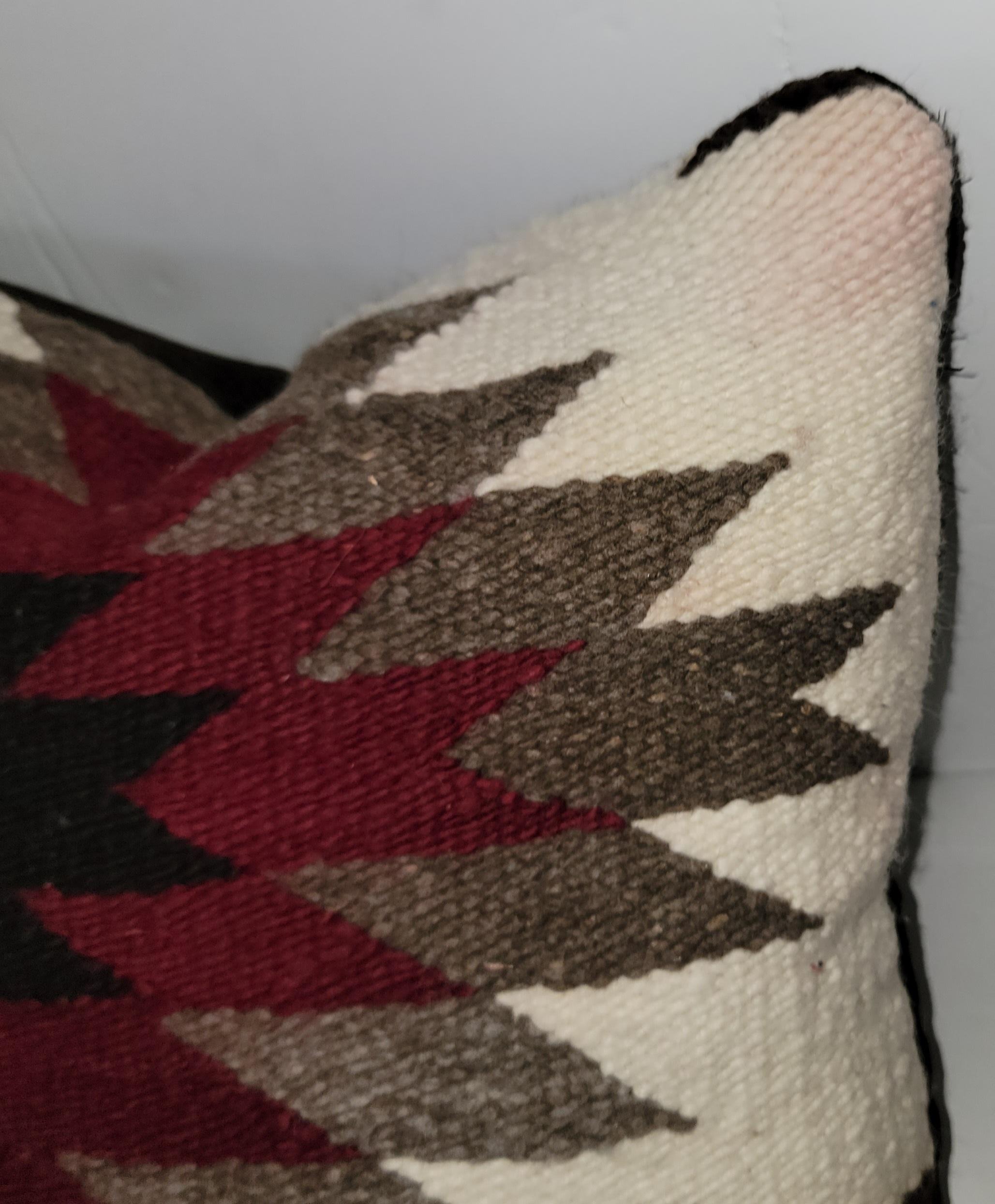 Hand-Woven Navajo Indian Weaving Pillow