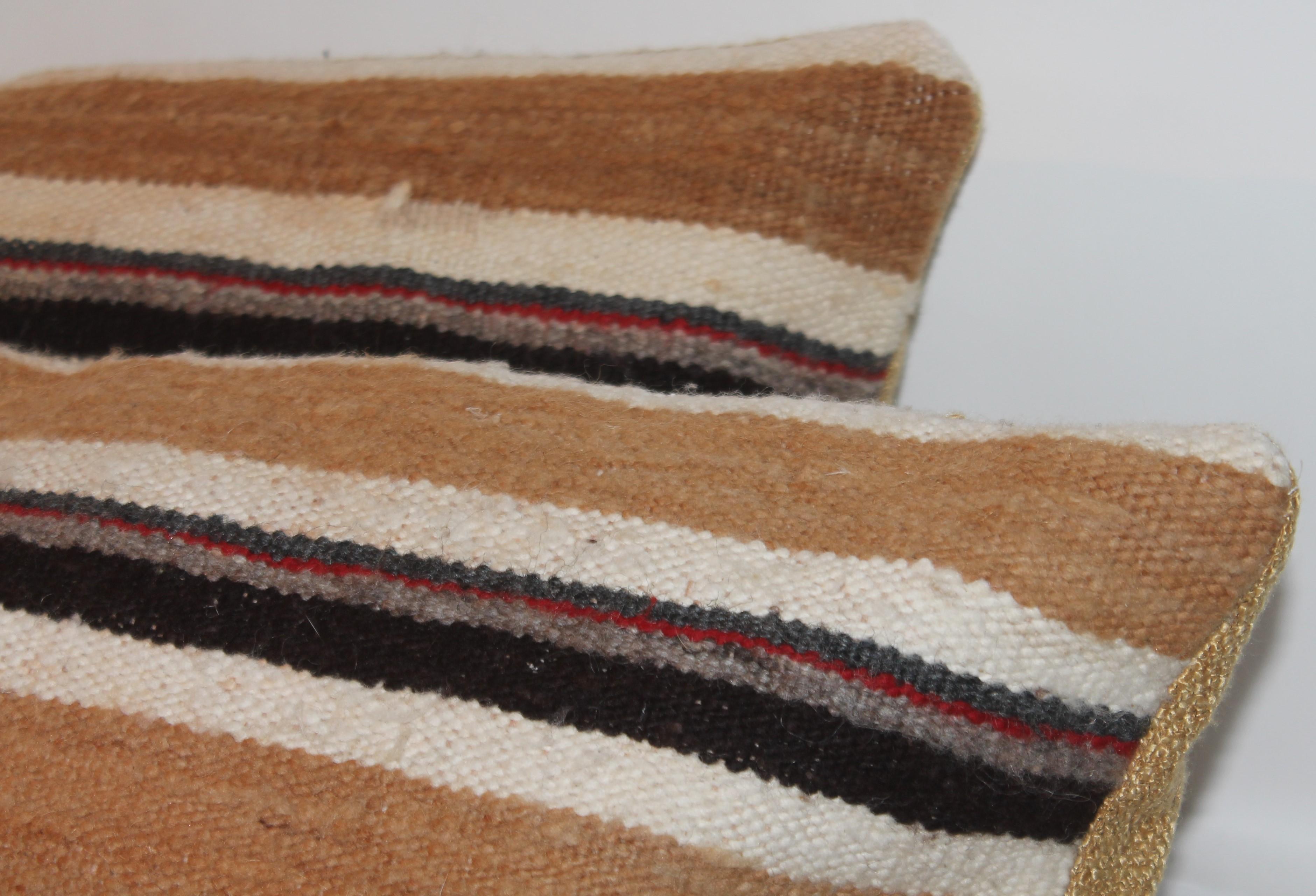 American Navajo Indian Weaving Pillows, 2 For Sale