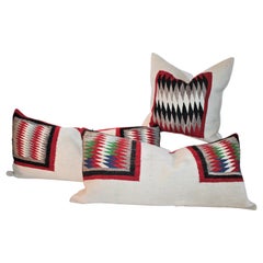 Antique Navajo Indian Weaving Pillows, Collection of Three