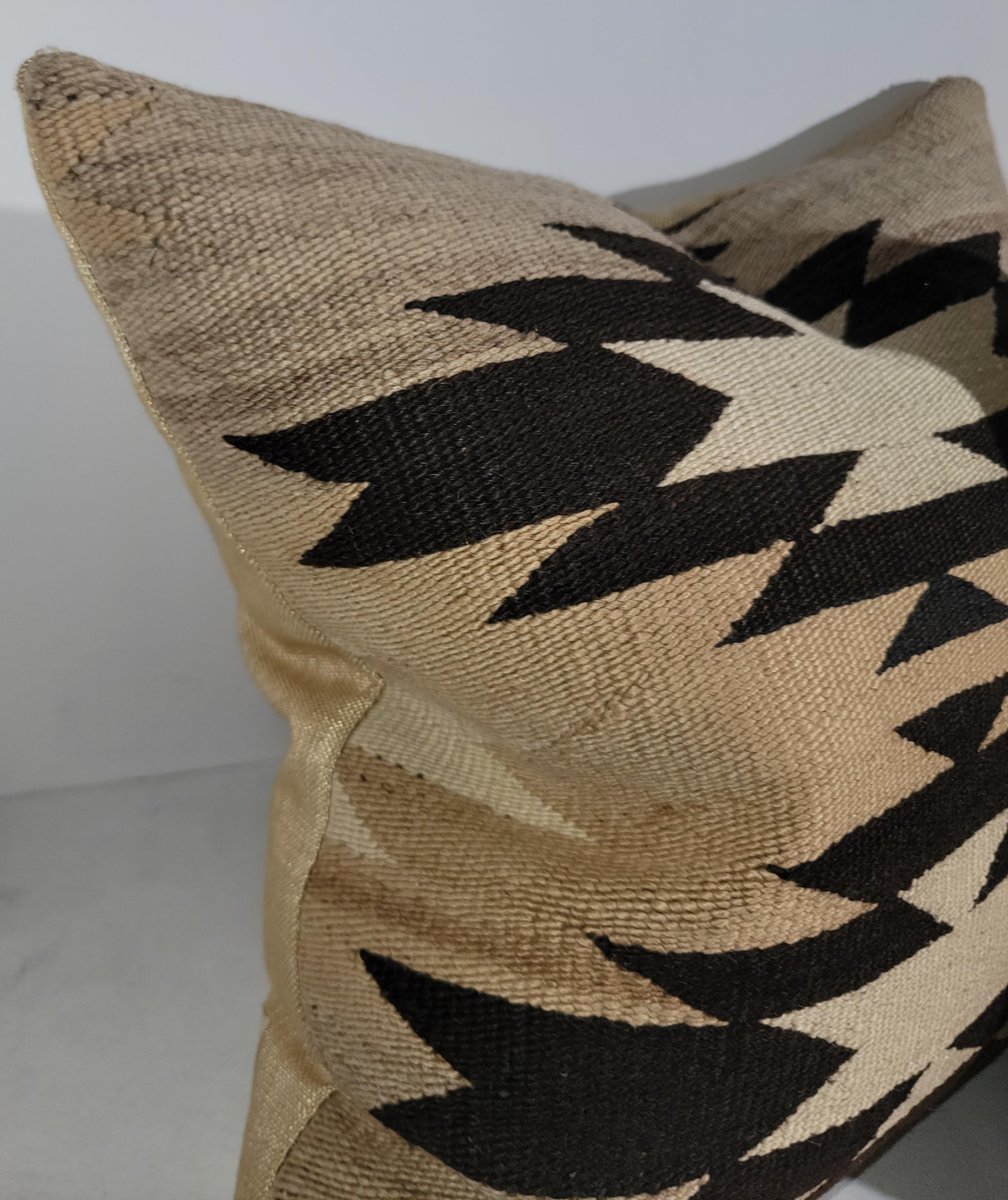 American Navajo Indian Weaving Pillows, Collection of Three Pillows For Sale