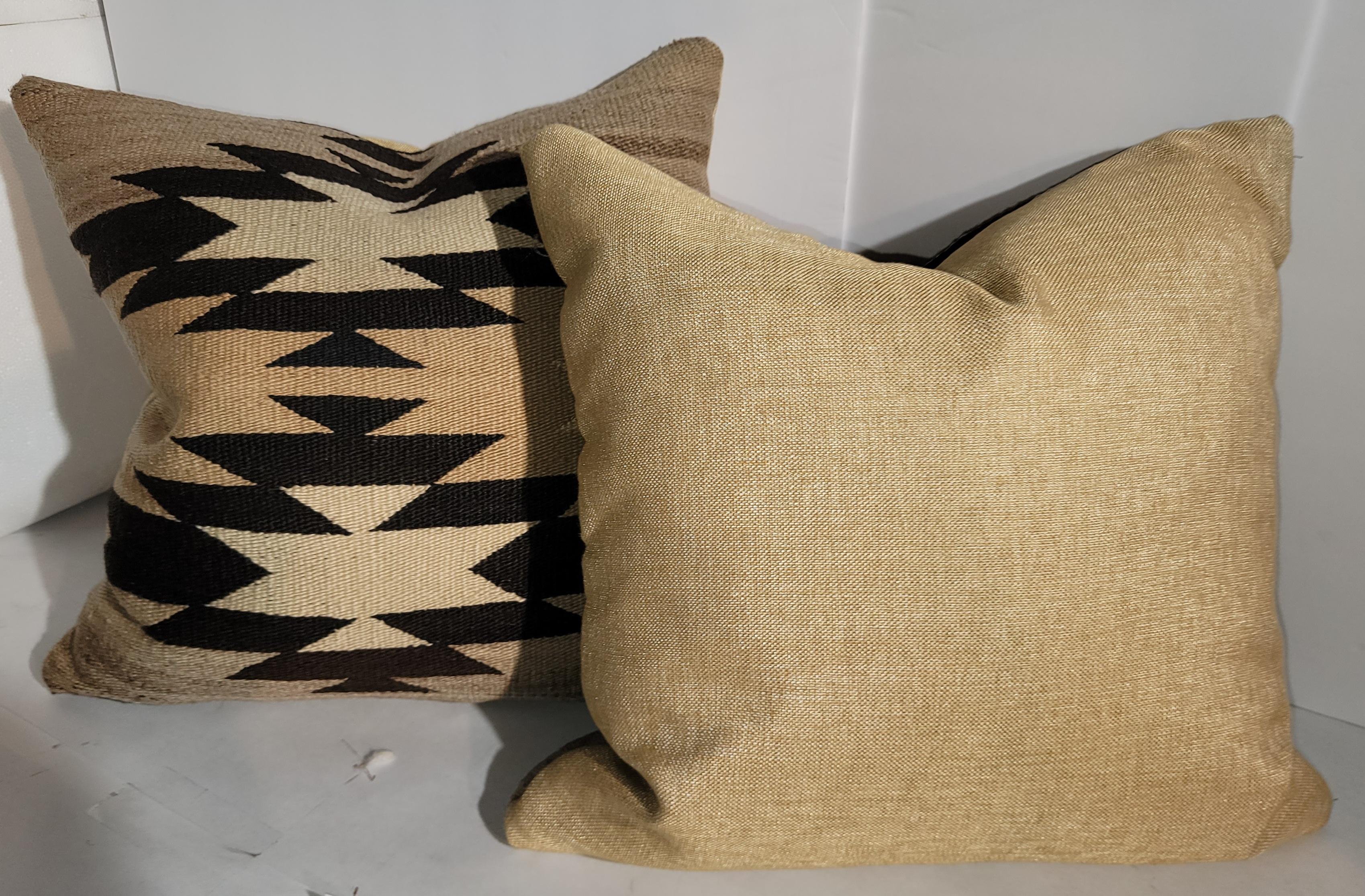 Hand-Crafted Navajo Indian Weaving Pillows, Collection of Three Pillows For Sale