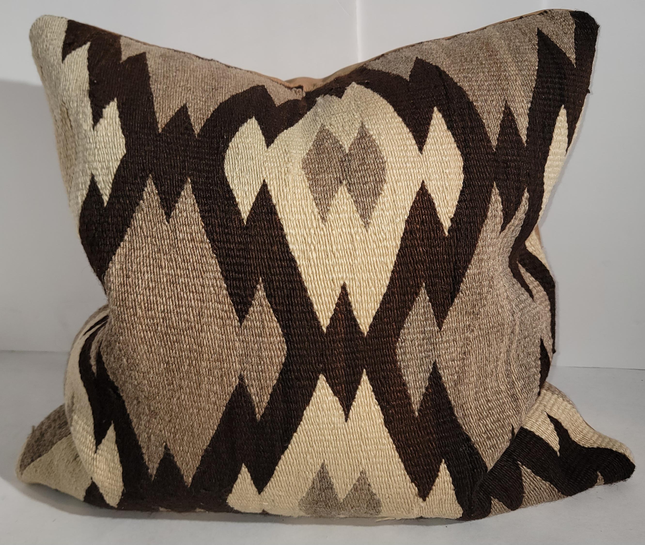 Navajo Indian Weaving Pillows, Collection of Three Pillows In Good Condition For Sale In Los Angeles, CA