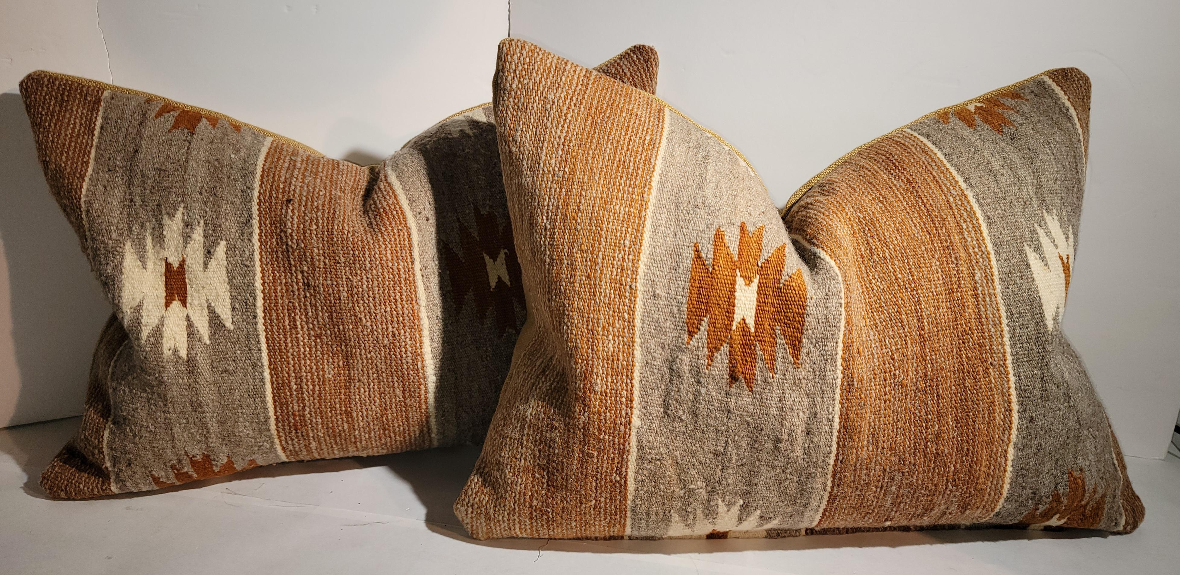 20Thc Navajo Indian weaving bolster pillow or pillows. These Chinle Navajo Indian weaving pillows.Sold individually or as a set of four.