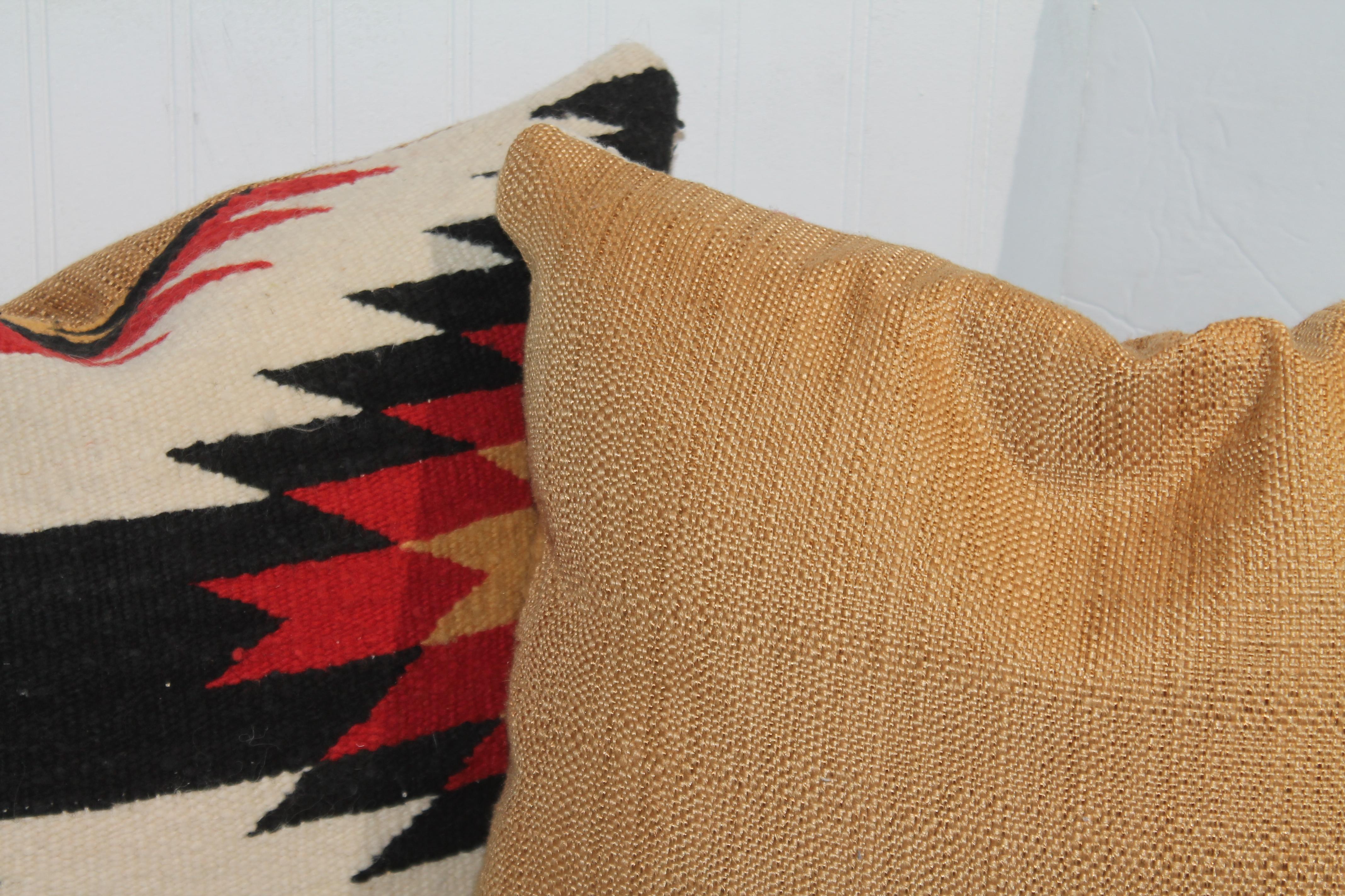 American Navajo Indian Weaving Pillows-Pair For Sale