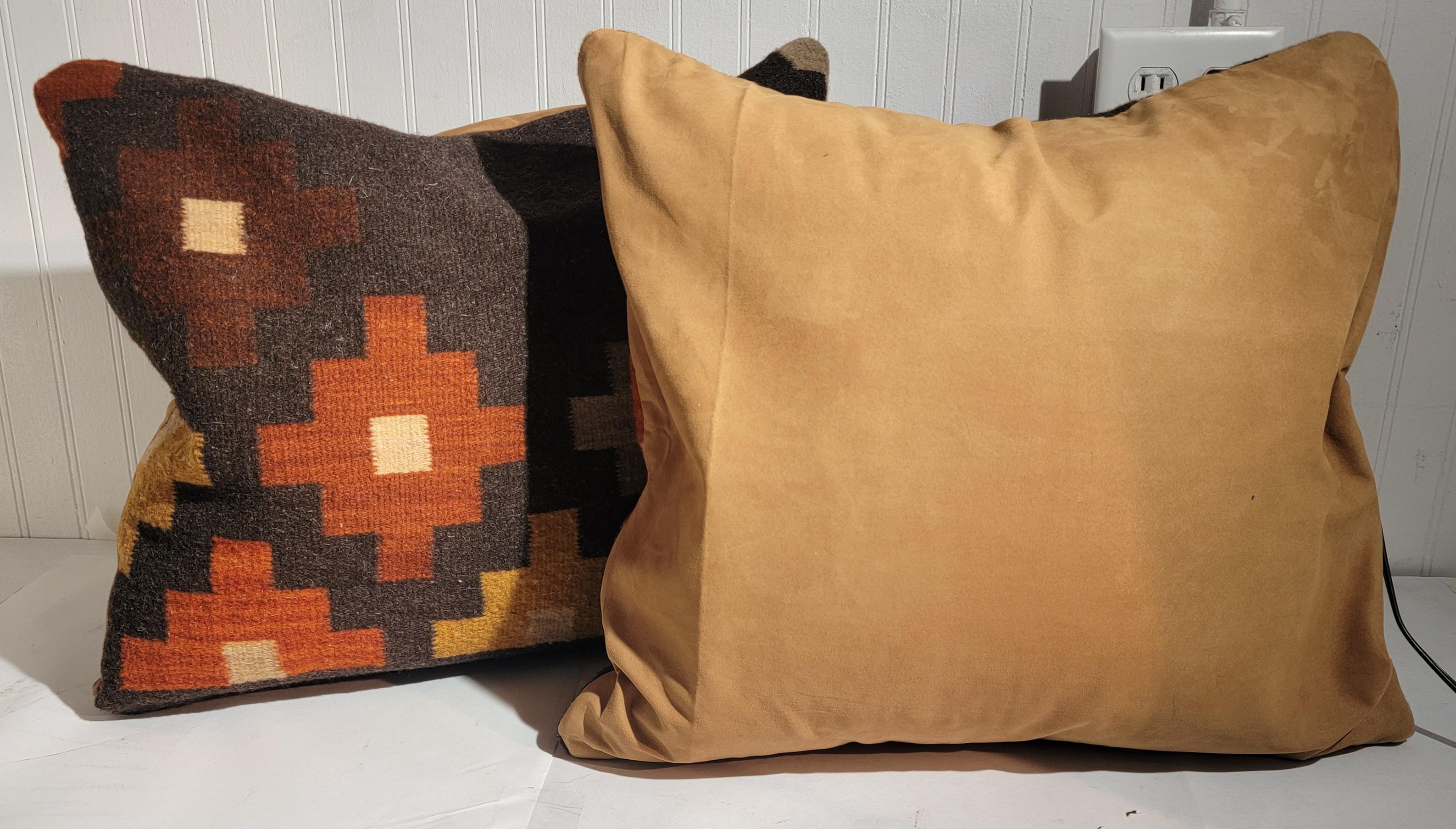 American Navajo Indian Weaving Pillows -Pair  For Sale