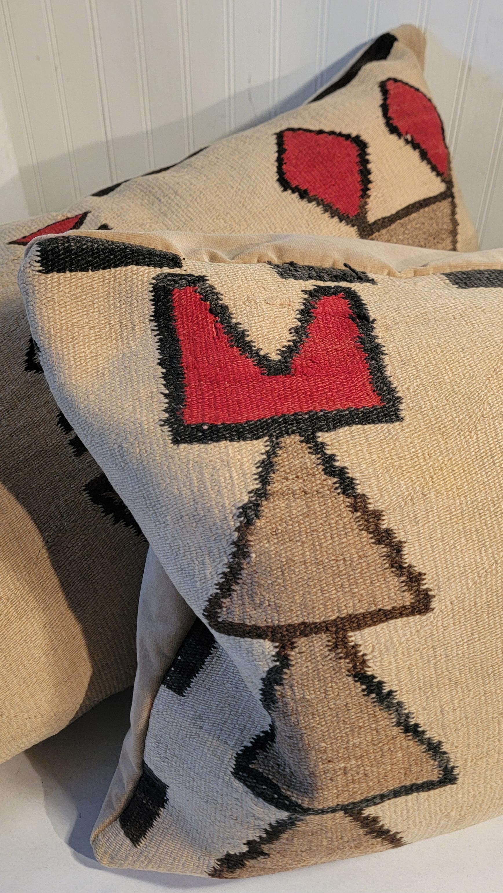 Americano Cuscini di tessitura indiana Navajo - Coppia in vendita