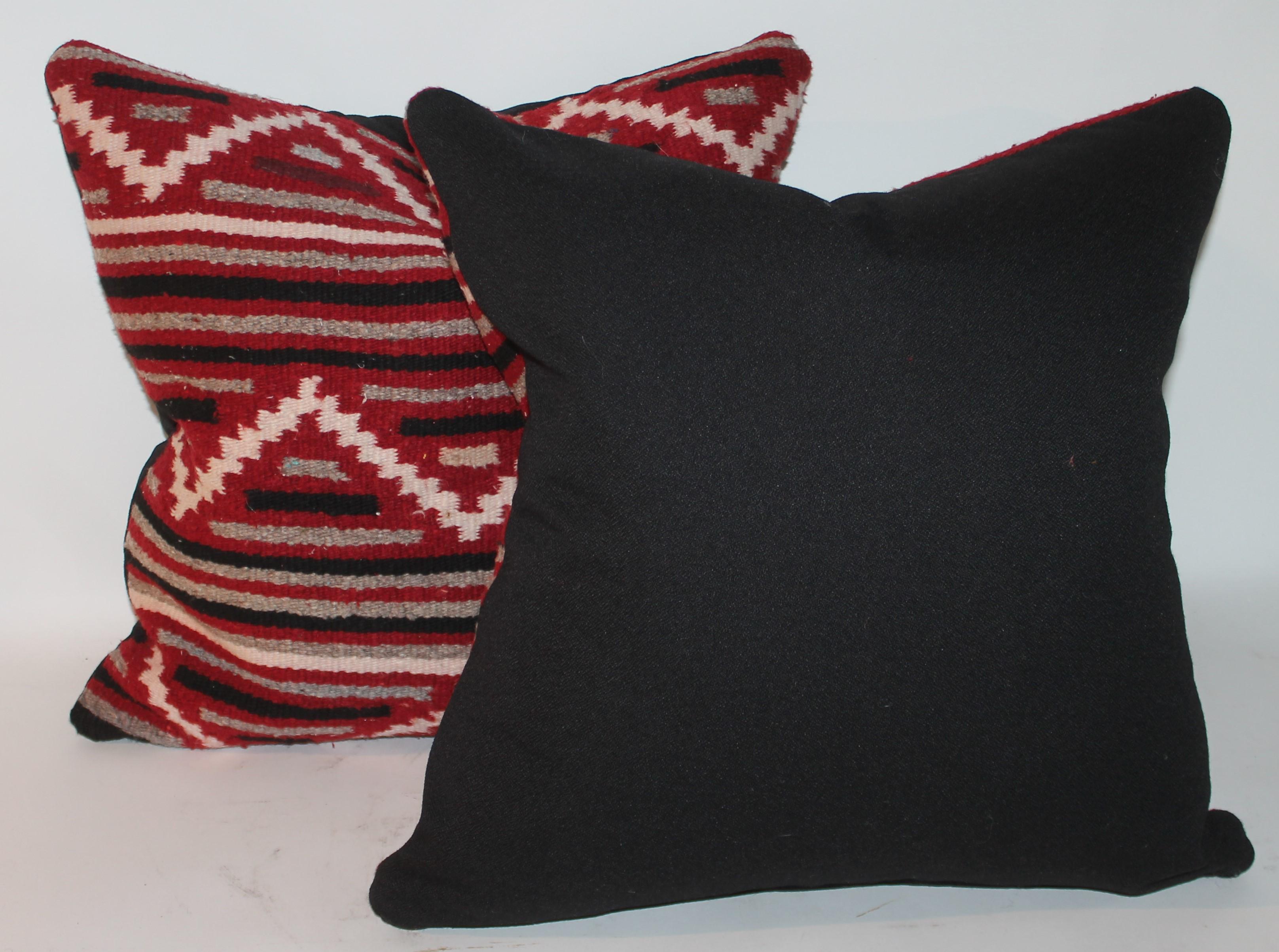 Hand-Crafted Navajo Indian Weaving Pillows, Pair For Sale