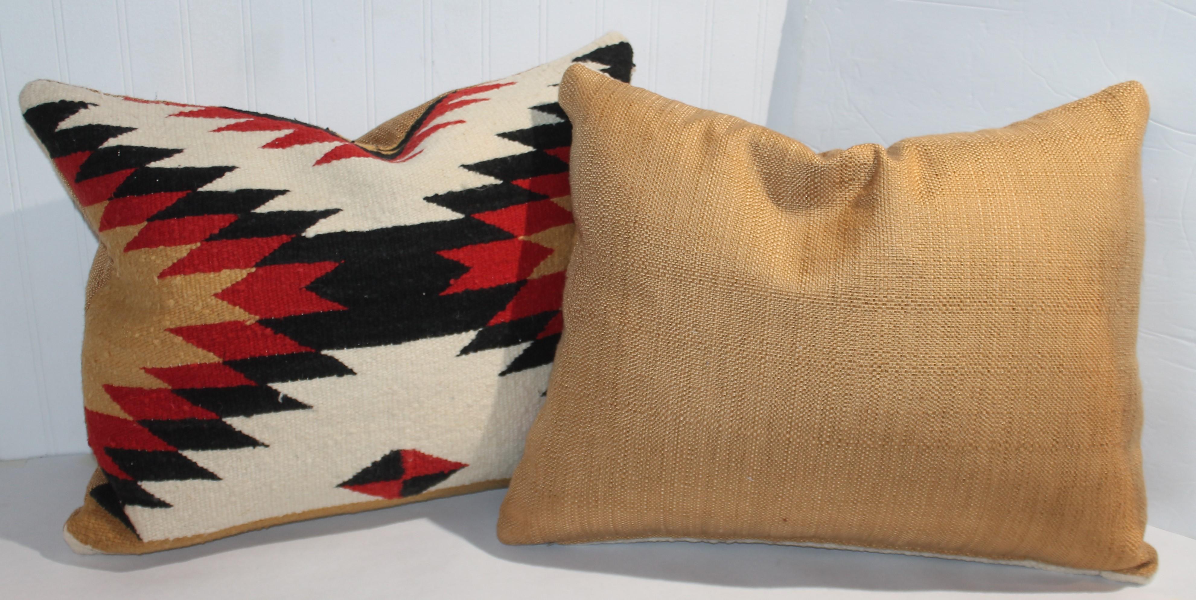 Hand-Crafted Navajo Indian Weaving Pillows-Pair For Sale