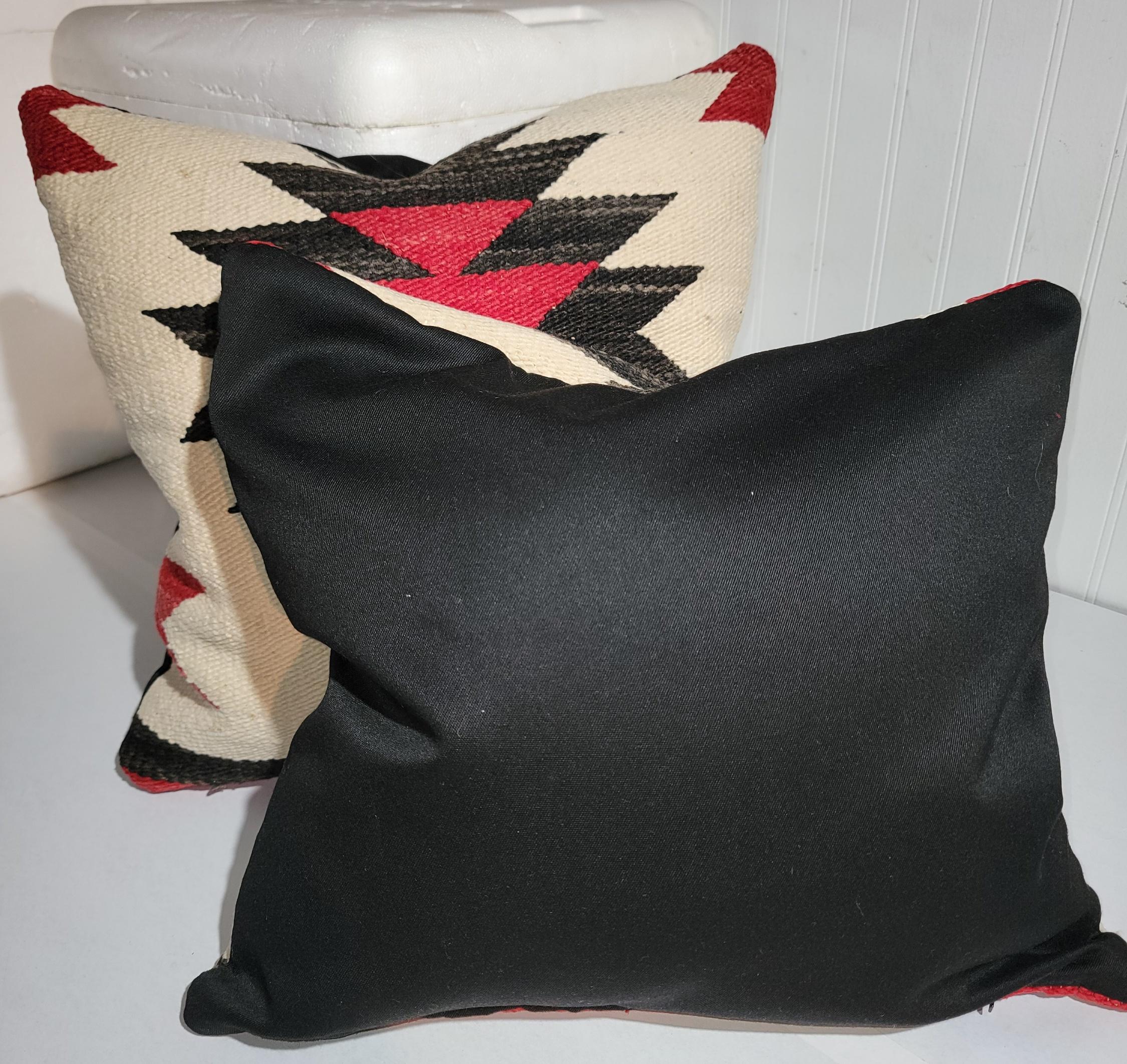 Hand-Crafted Navajo Indian Weaving Pillows-Pair For Sale
