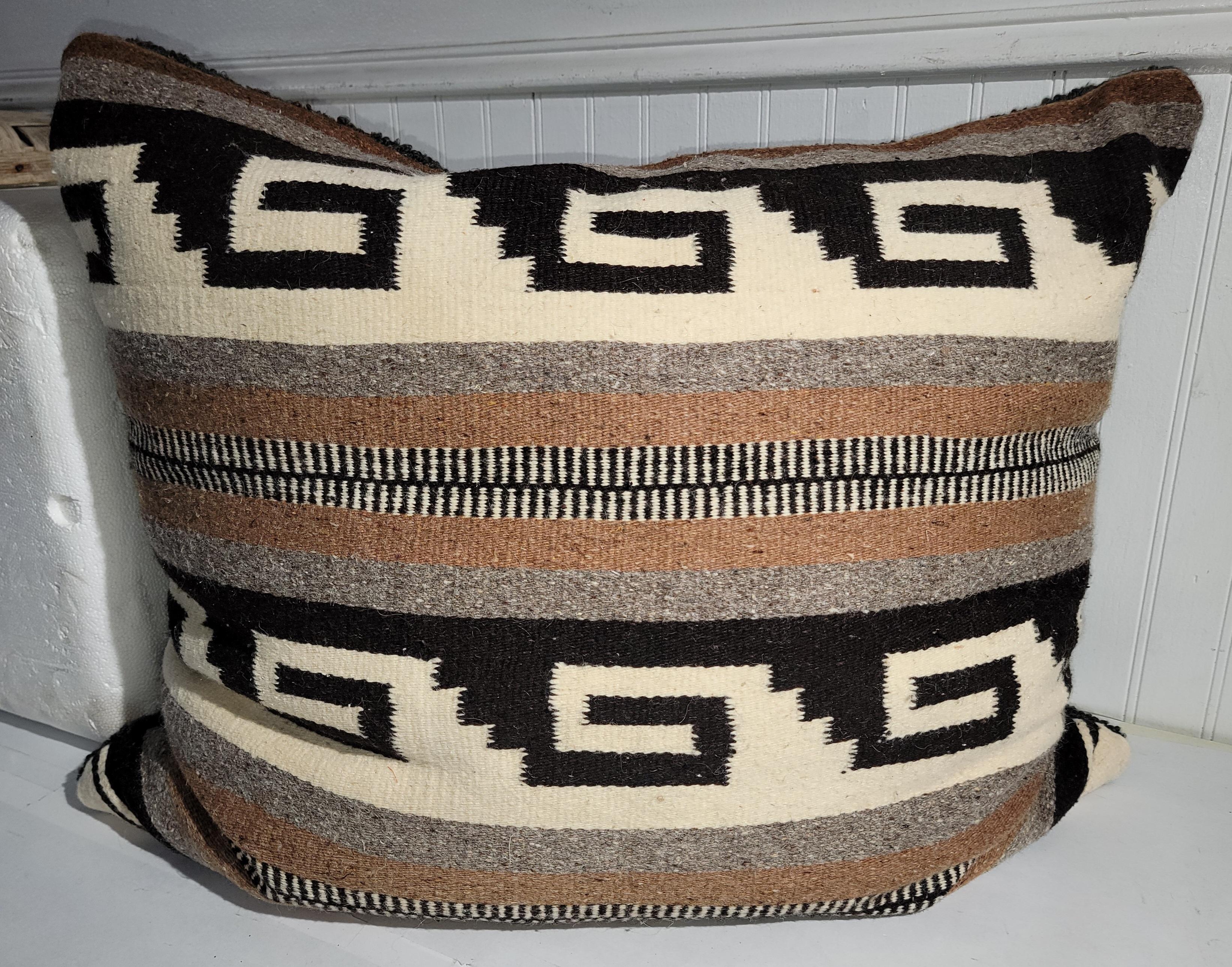 Hand-Woven Navajo Indian Weaving Pillows -Pair For Sale