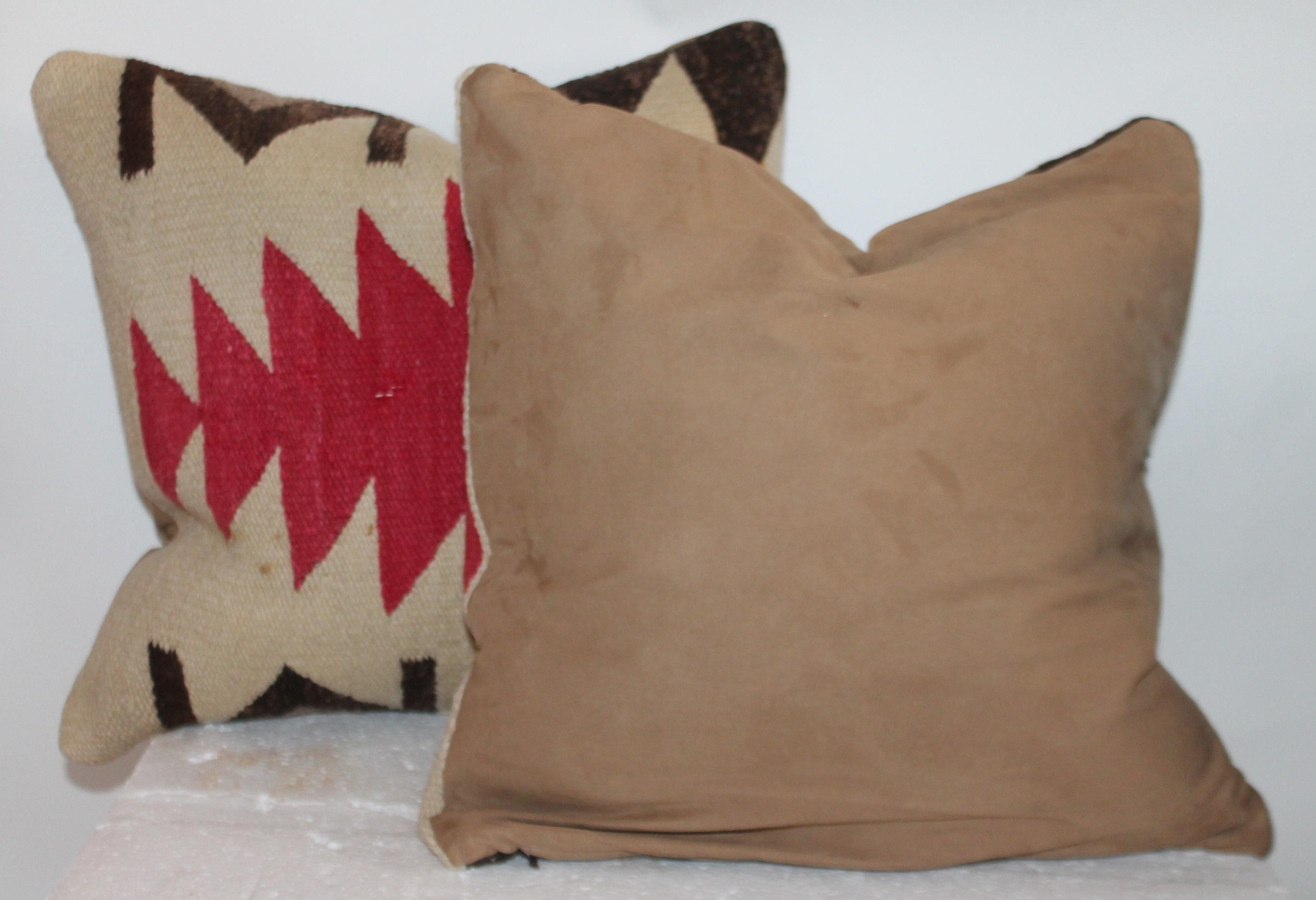 American Navajo Indian Weaving Pillows, Pair