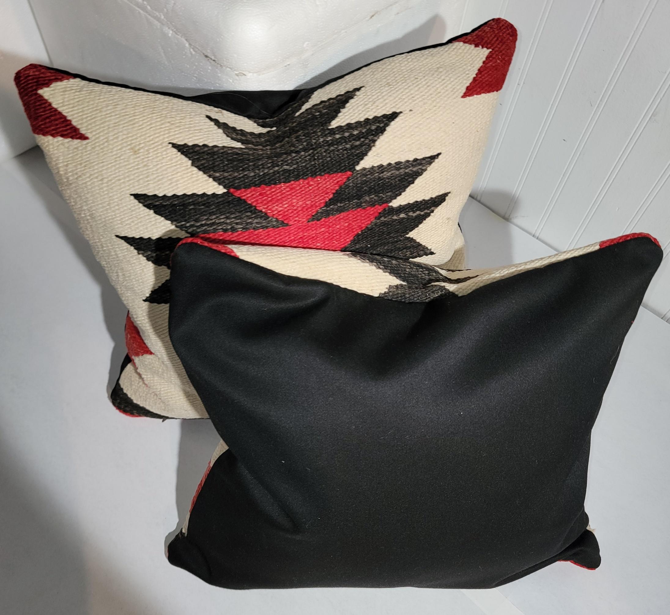 Navajo Indian Weaving Pillows-Pair In Good Condition For Sale In Los Angeles, CA