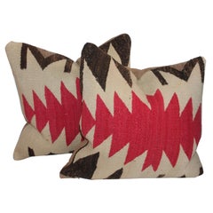 Navajo Indian Weaving Pillows, Pair