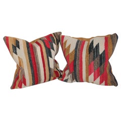 Navajo Indian Weaving Pillows, Pair