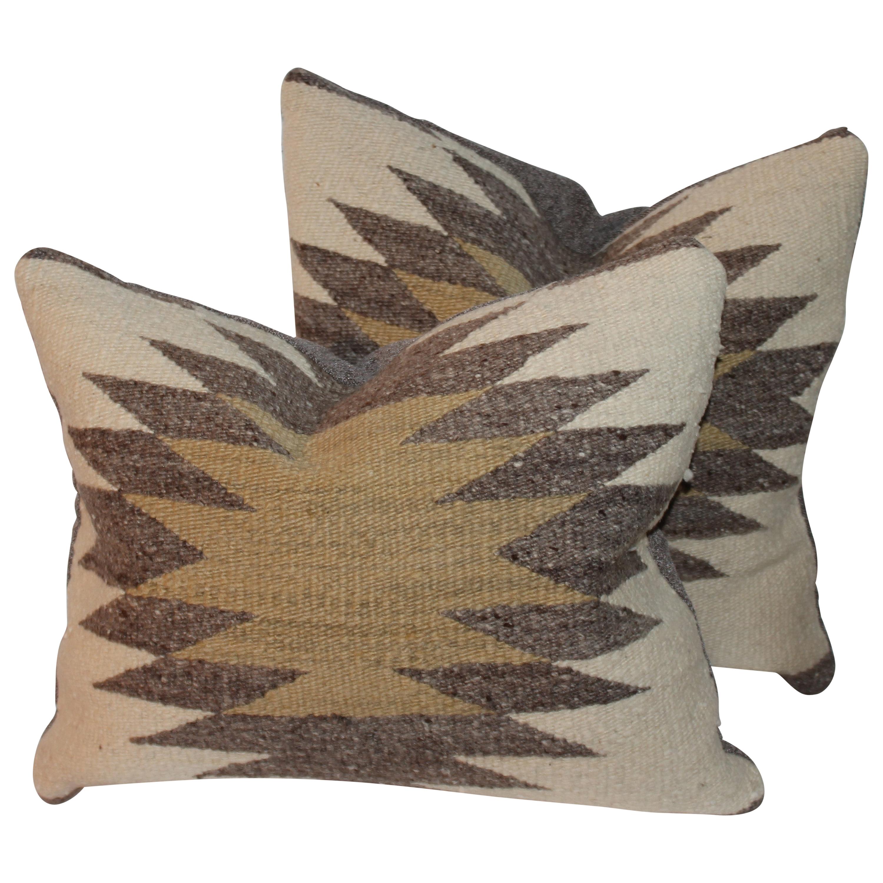 Navajo Indian Weaving Pillows, Pair