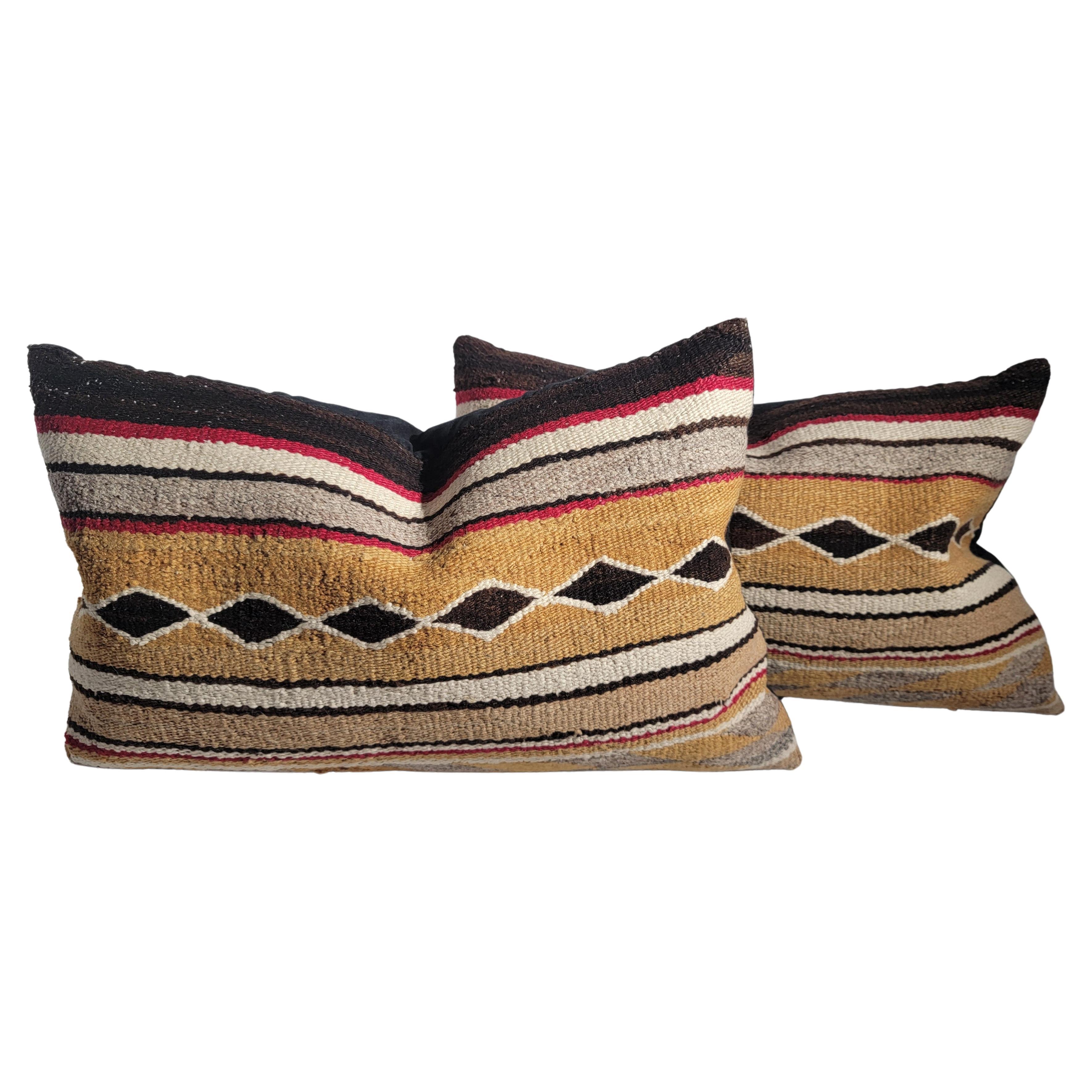 Navajo Indian Weaving Pillows -Pair