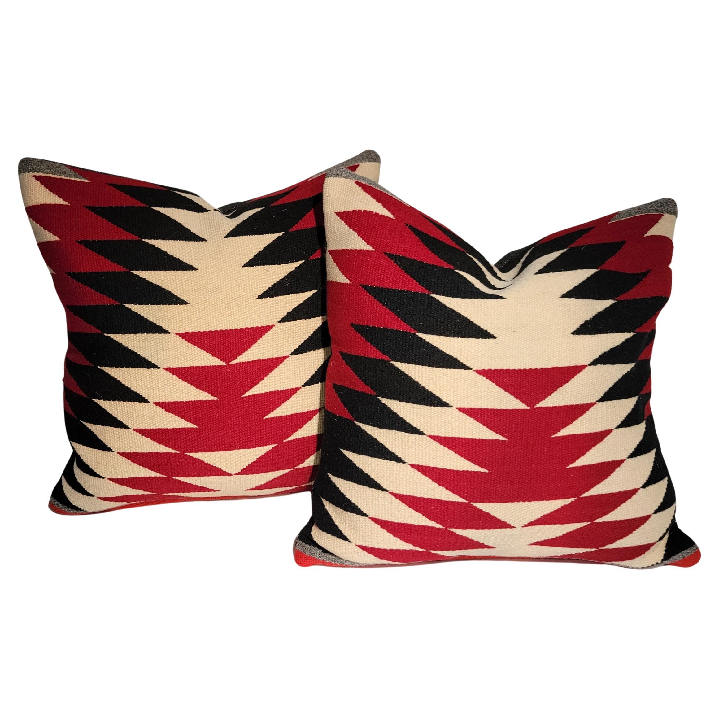 Navajo Indian Weaving Pillows -Pair For Sale