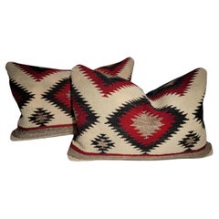 Vintage Navajo Indian Weaving Pillows -Pair