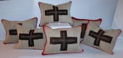 Navajo Indian Weaving Pillows with Crosses