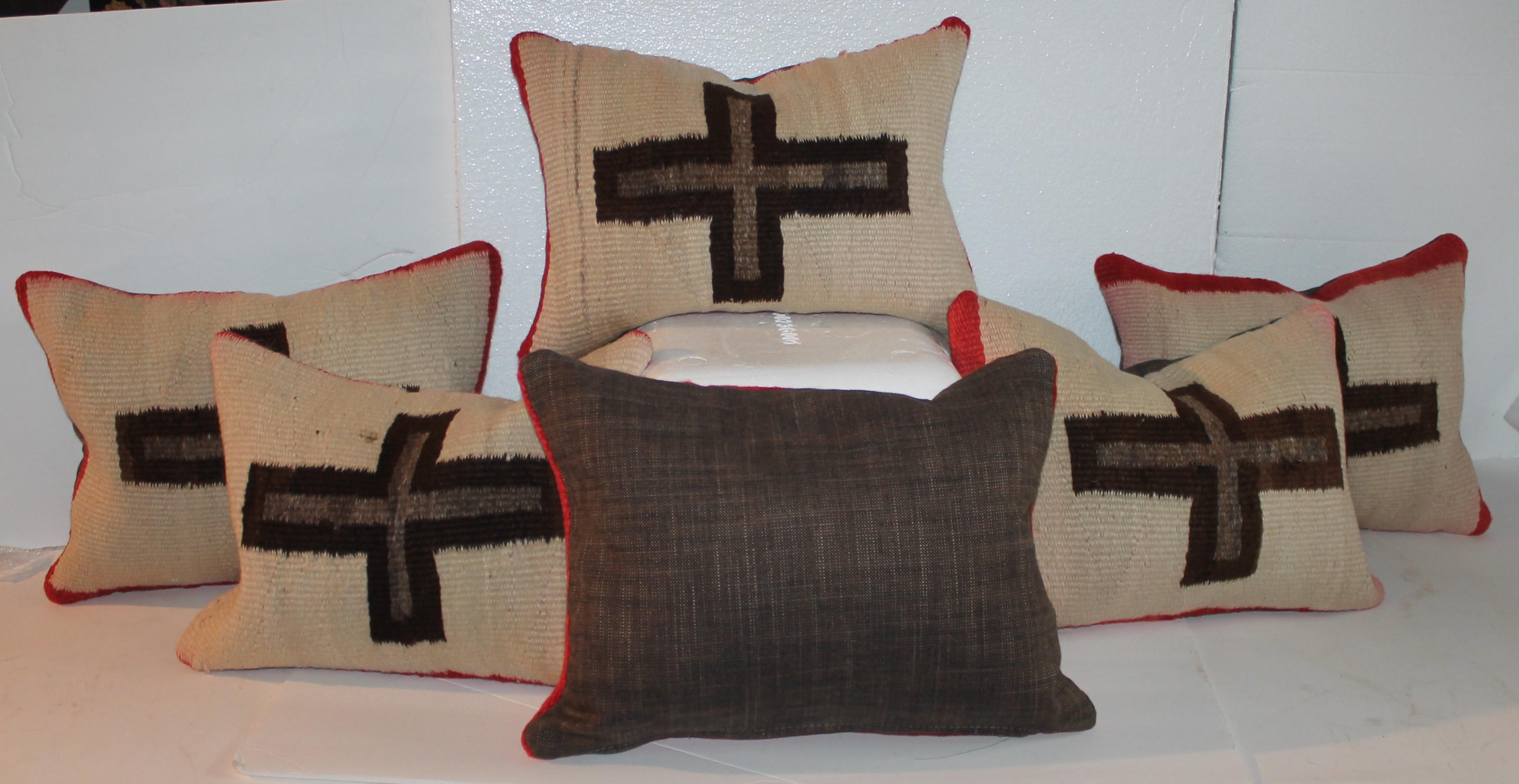 American Navajo Indian Weaving Pillows with Crosses