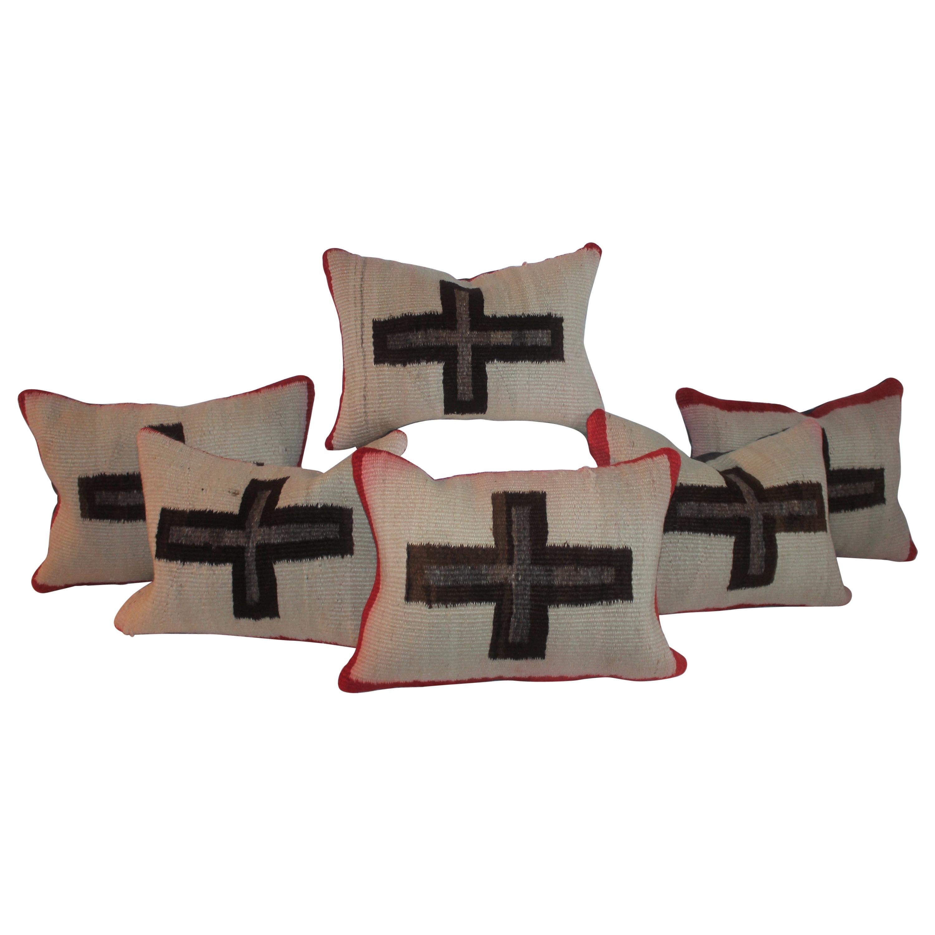 Navajo Indian Weaving Pillows with Crosses