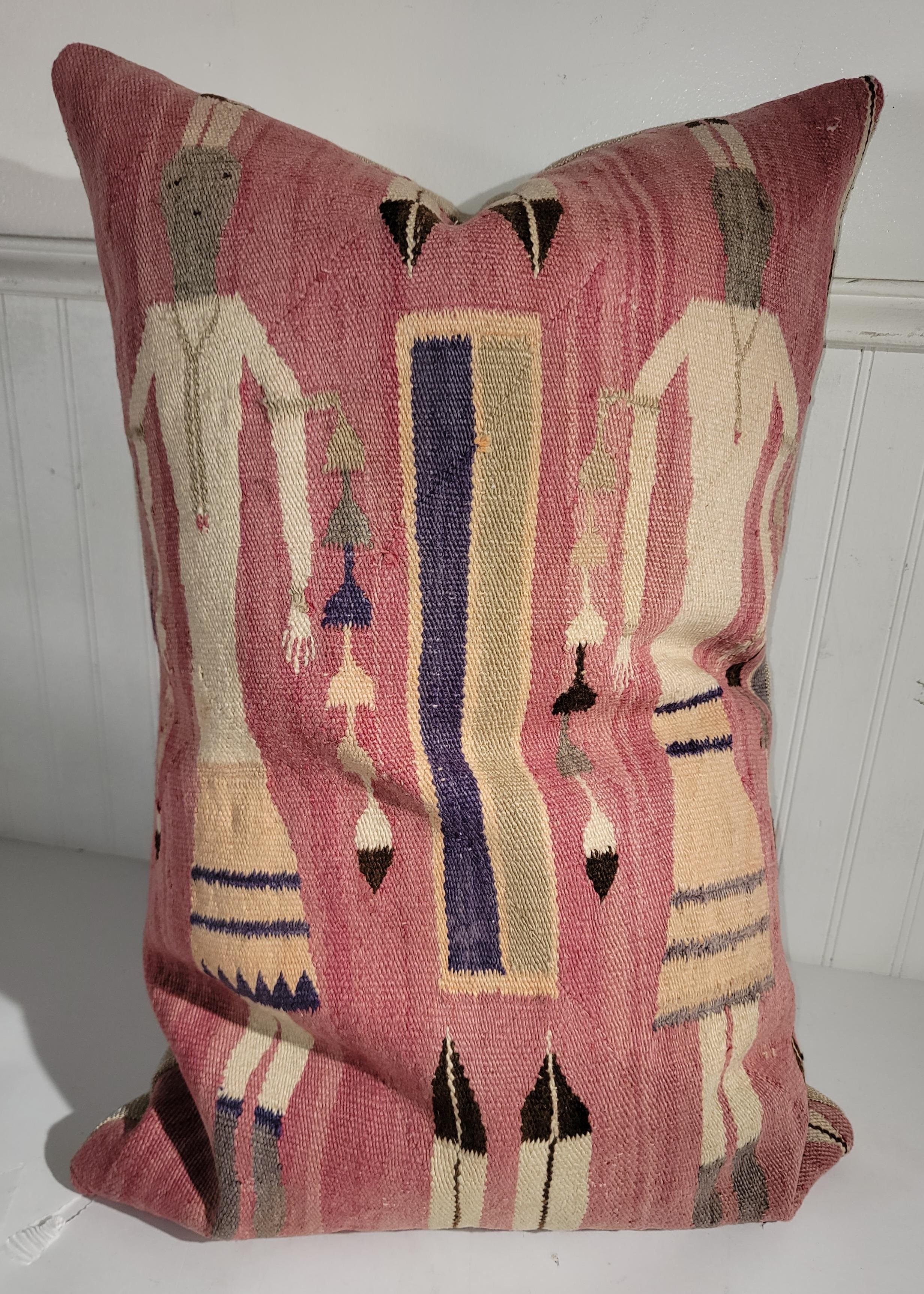 Yea weaving pillows. the the forward facing Deity. This par of pillows show a wonderful colorful pallet and pattern. The Forward facing Yei is the deity that brings super natural powers to healers for patients and usually shown with a corn stalk,