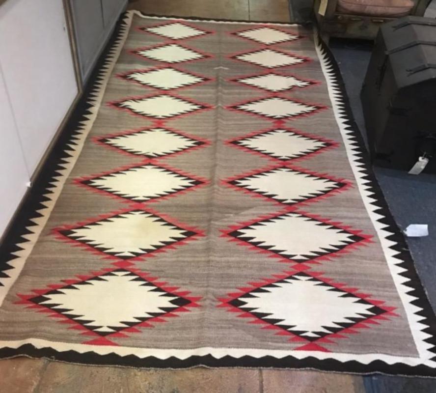 Adirondack Navajo Indian Weaving Runner or Room Size Rug, Monumental
