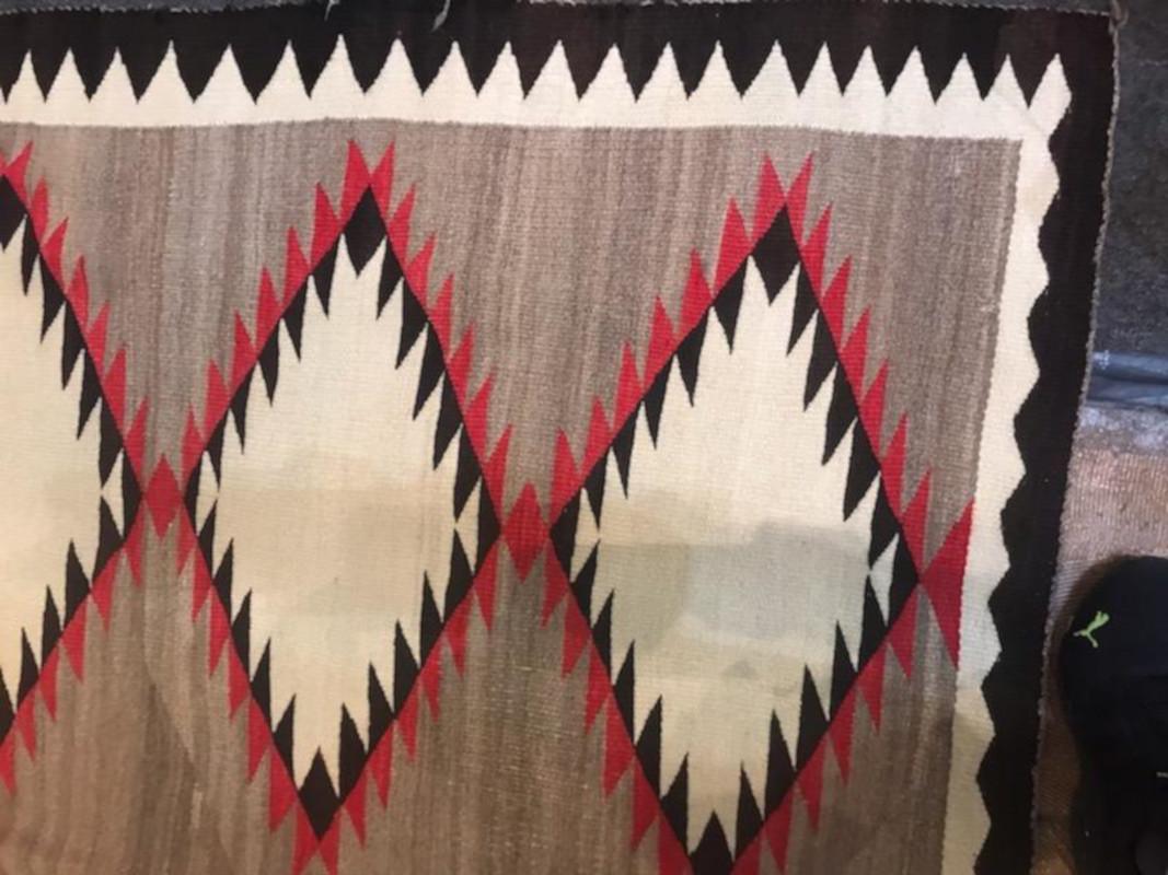 Navajo Indian Weaving Runner or Room Size Rug, Monumental In Good Condition In Los Angeles, CA