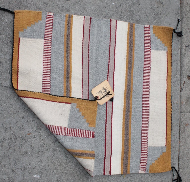 Navajo Indian Weaving Saddle Blanket at 1stDibs