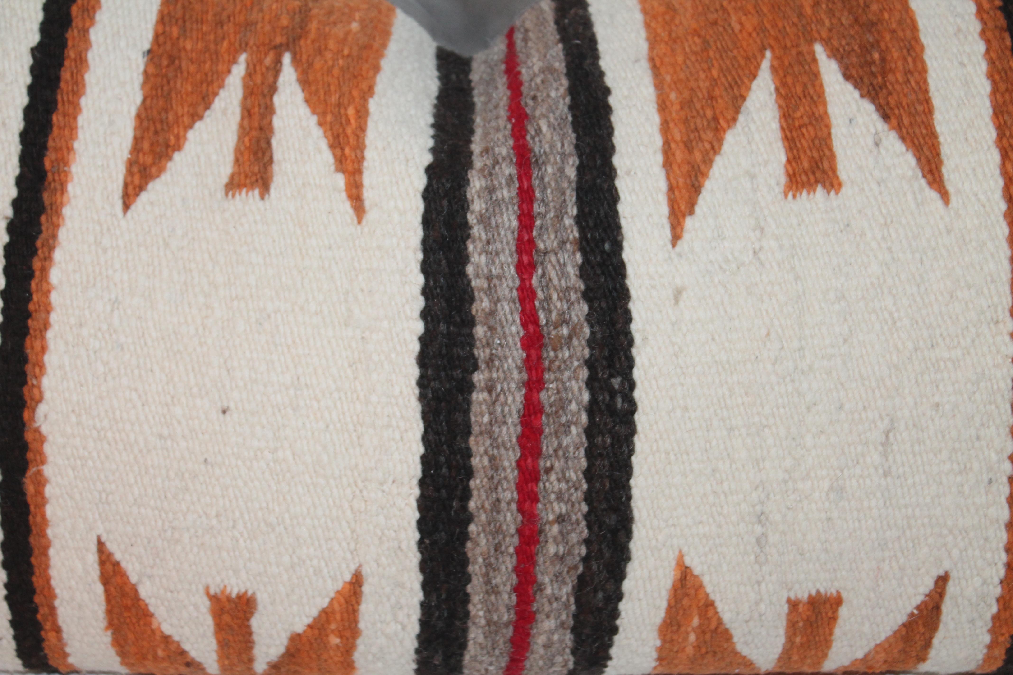 Hand-Woven Navajo Indian Weaving Saddle Blanket Pillows, 2