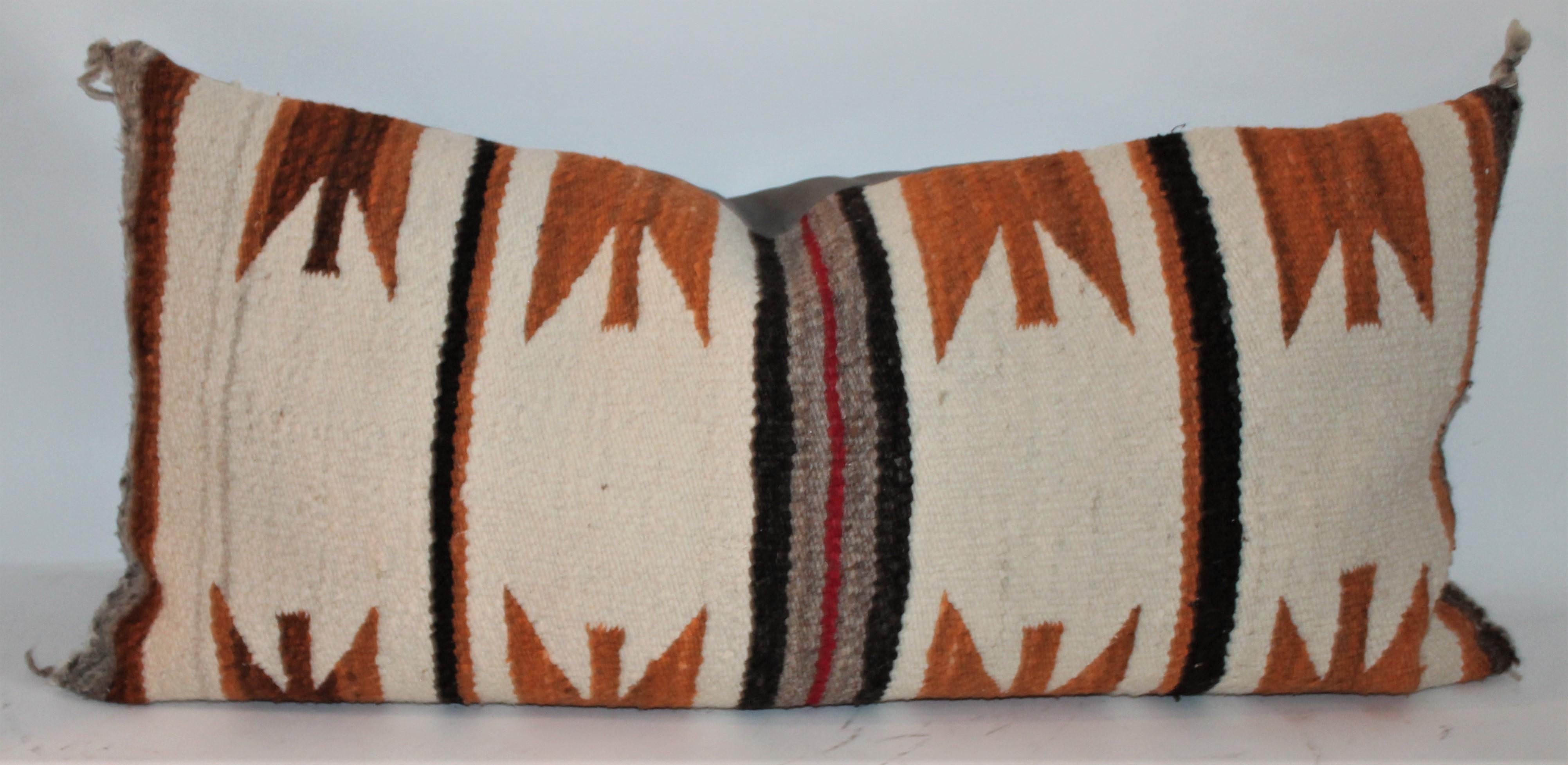 Navajo Indian Weaving Saddle Blanket Pillows, 2 In Excellent Condition In Los Angeles, CA