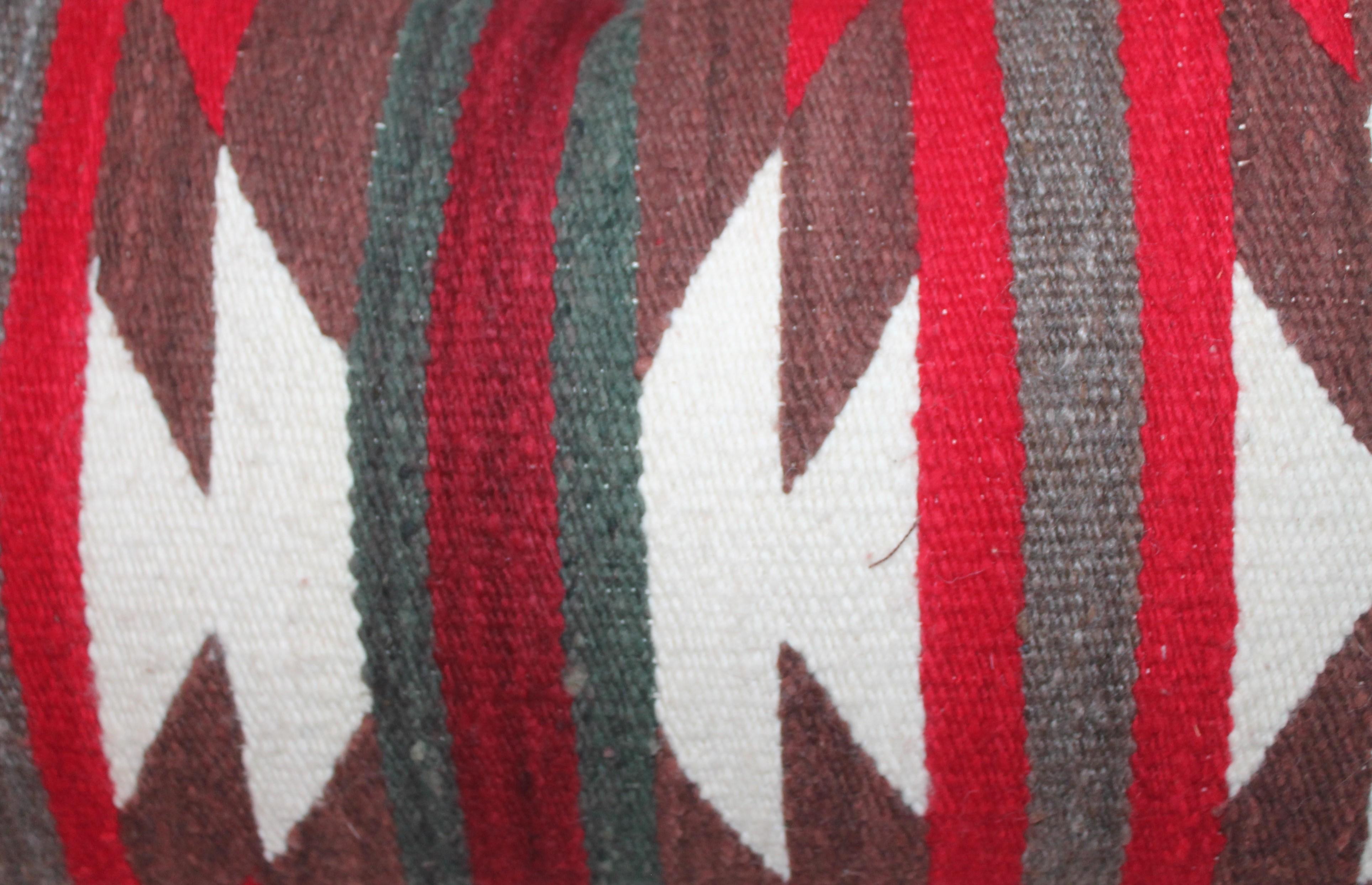 Navajo Indian Weaving Saddle Blanket Pillows / 3 In Good Condition In Los Angeles, CA