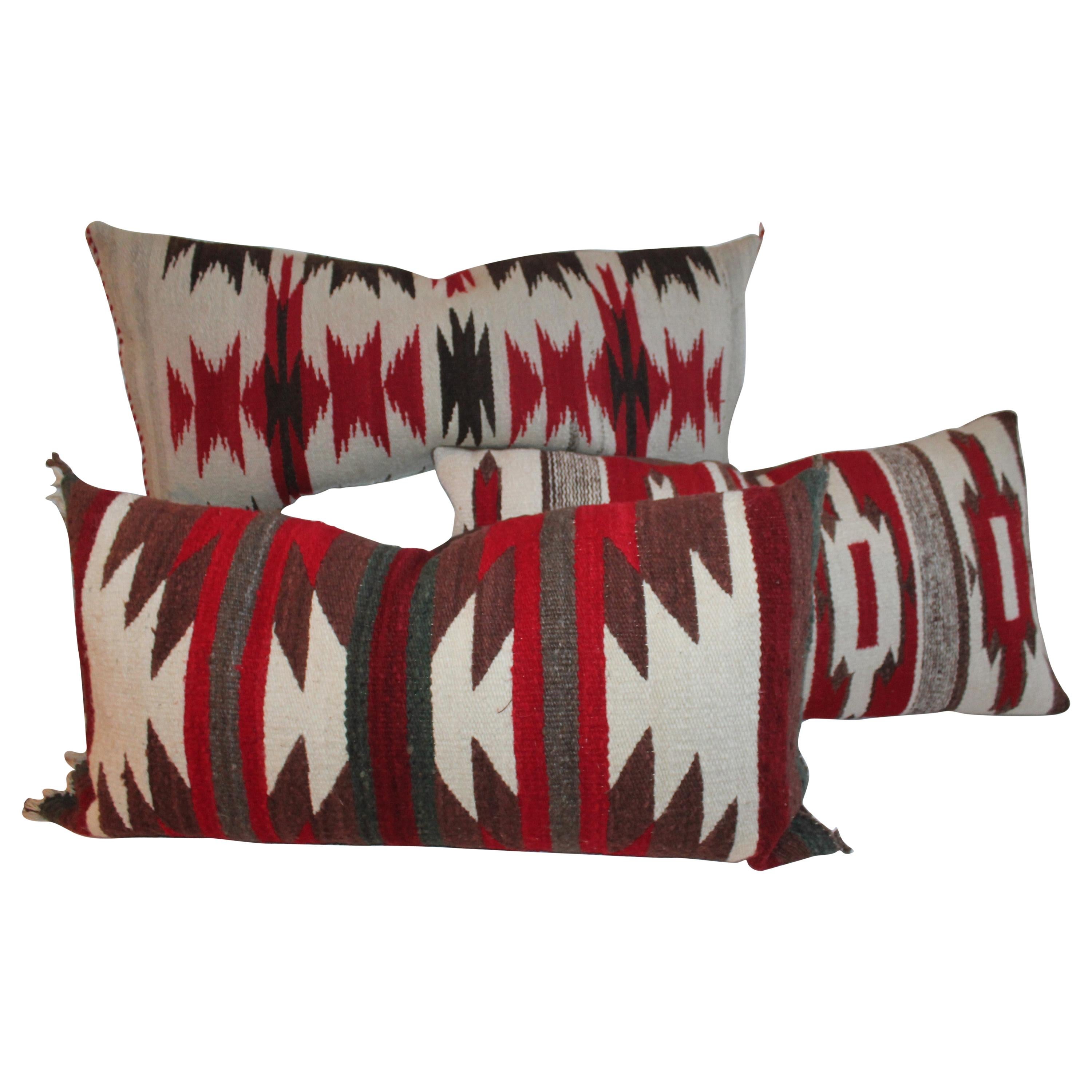 Navajo Indian Weaving Saddle Blanket Pillows / 3