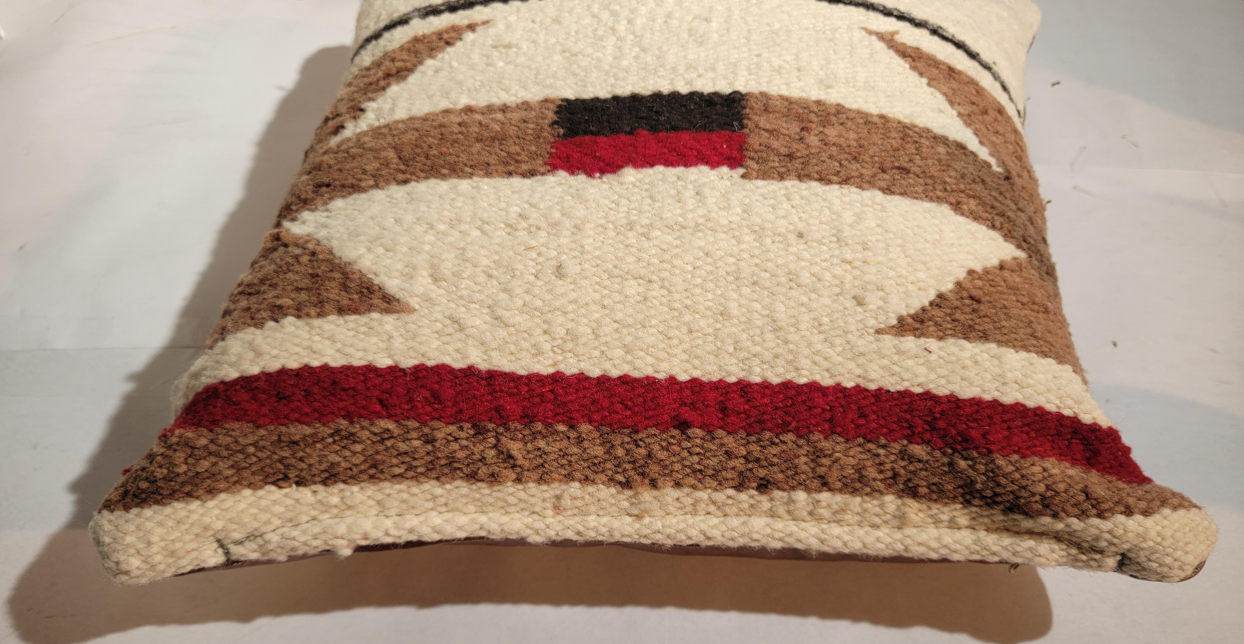 American Navajo Indian Weaving / Saddle Blanket Pillows-Pair For Sale