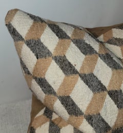 Navajo Indian Weaving Tumbling Blocks Pillow