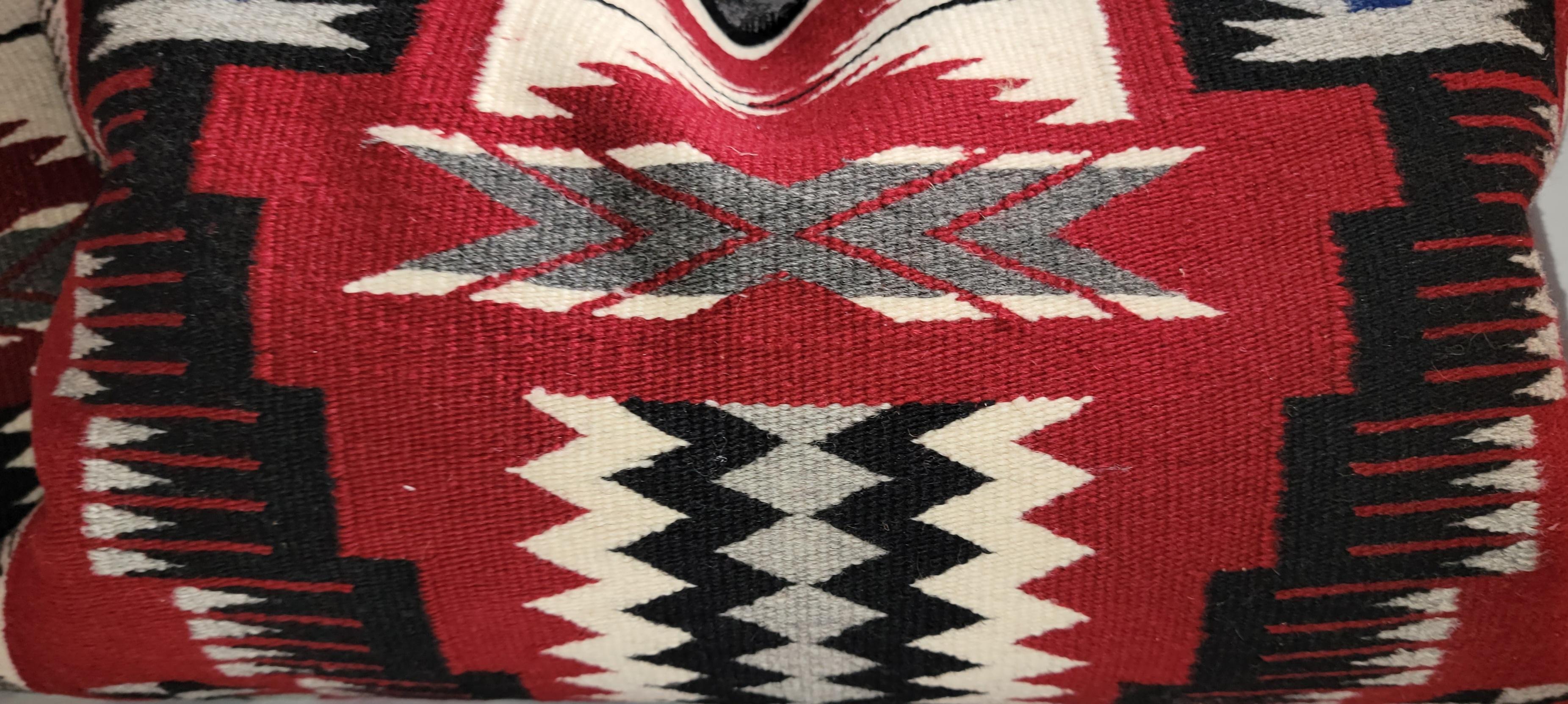 Adirondack Navajo Indian Weaving  W/ Geometric Patterns For Sale