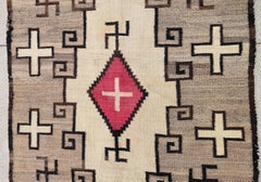 Navajo Indian Weaving Whirling Logs & Crosses