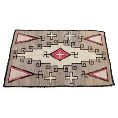 Navajo Indian Weaving Whirling Logs & Crosses