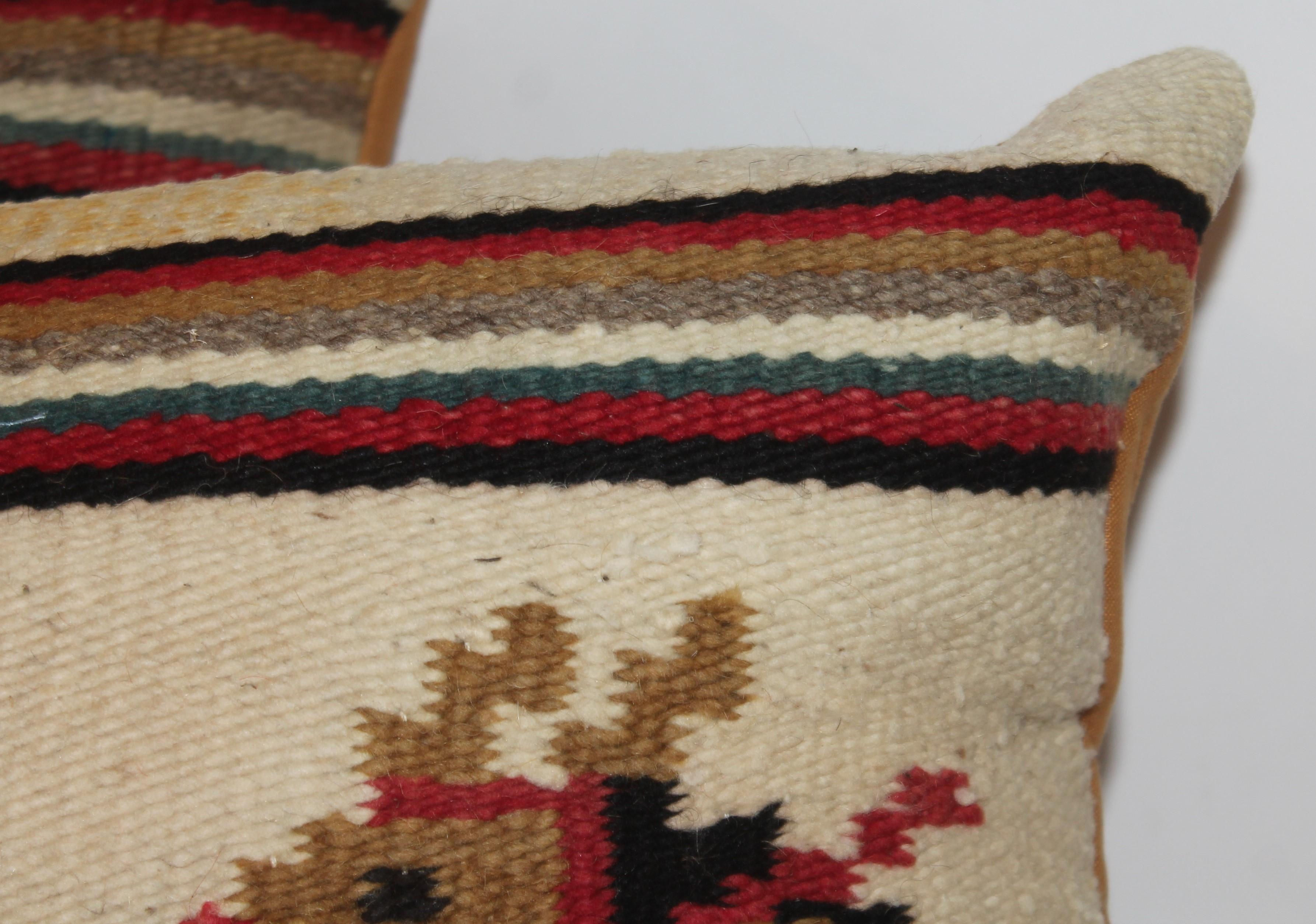 American Navajo Indian Weaving with Horses Pillows For Sale