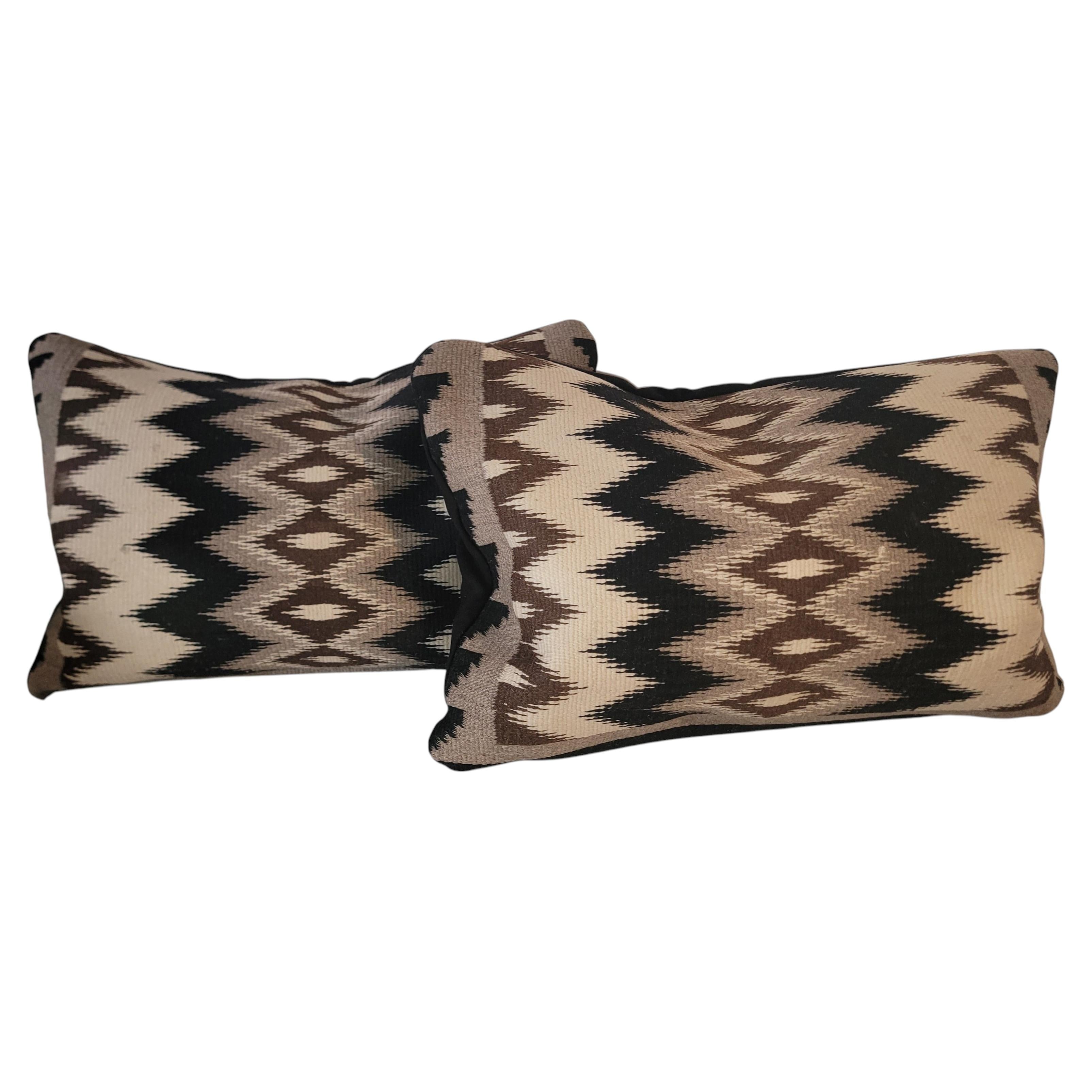 Navajo Indian Weaving Zig Zag Pillows