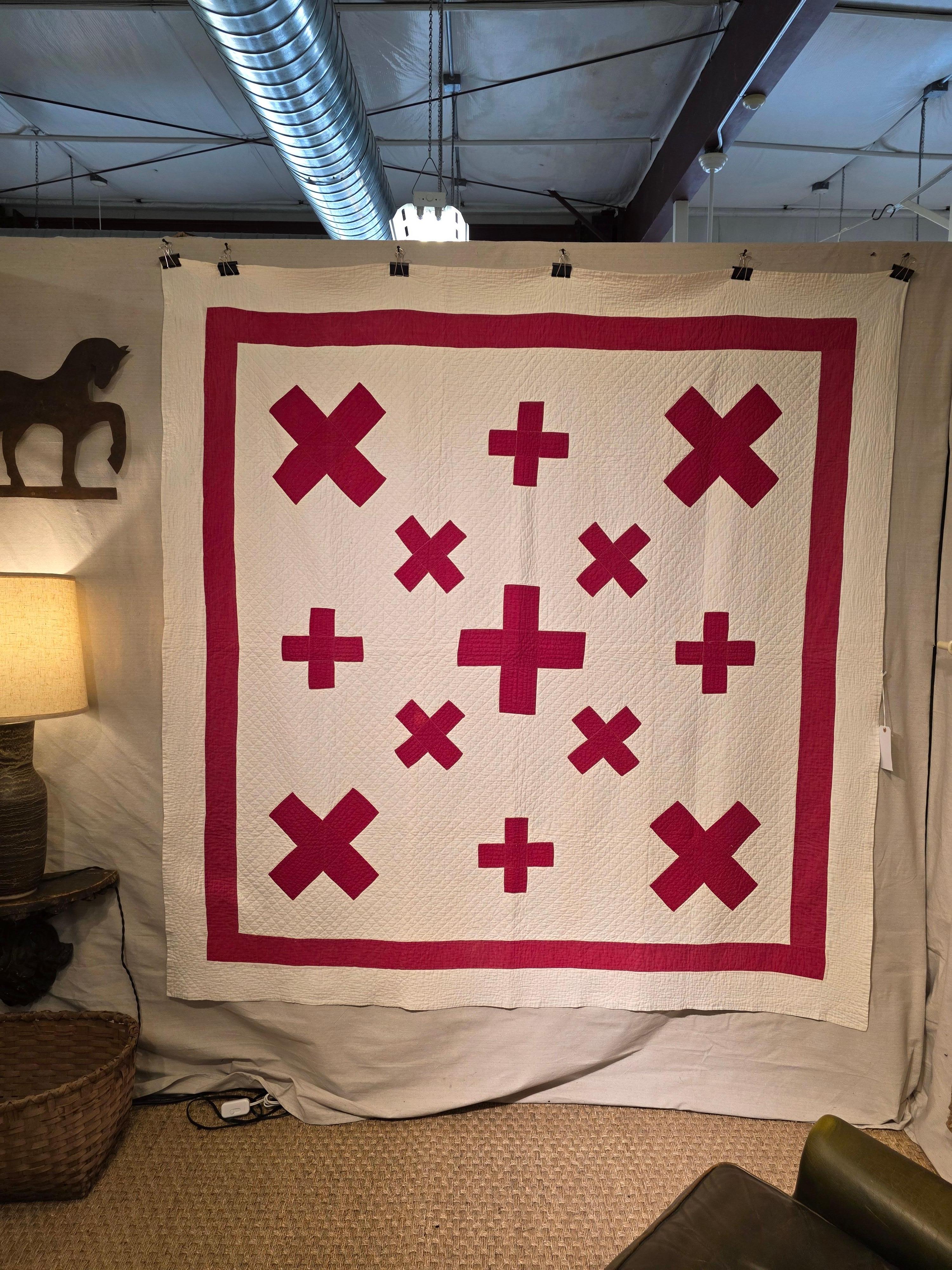 Colcha americana del siglo XIX con influencia navajo Hecho a mano en venta