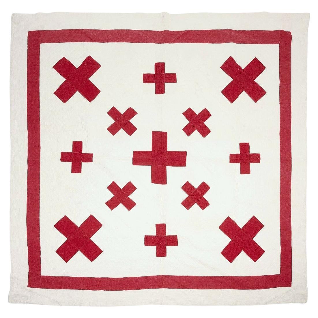 Colcha americana del siglo XIX con influencia navajo en venta