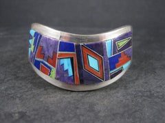 Navajo Inlay Cuff Bracelet Edward Becenti