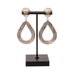 Navajo Jett and Sterling Silver Dangle Earrings