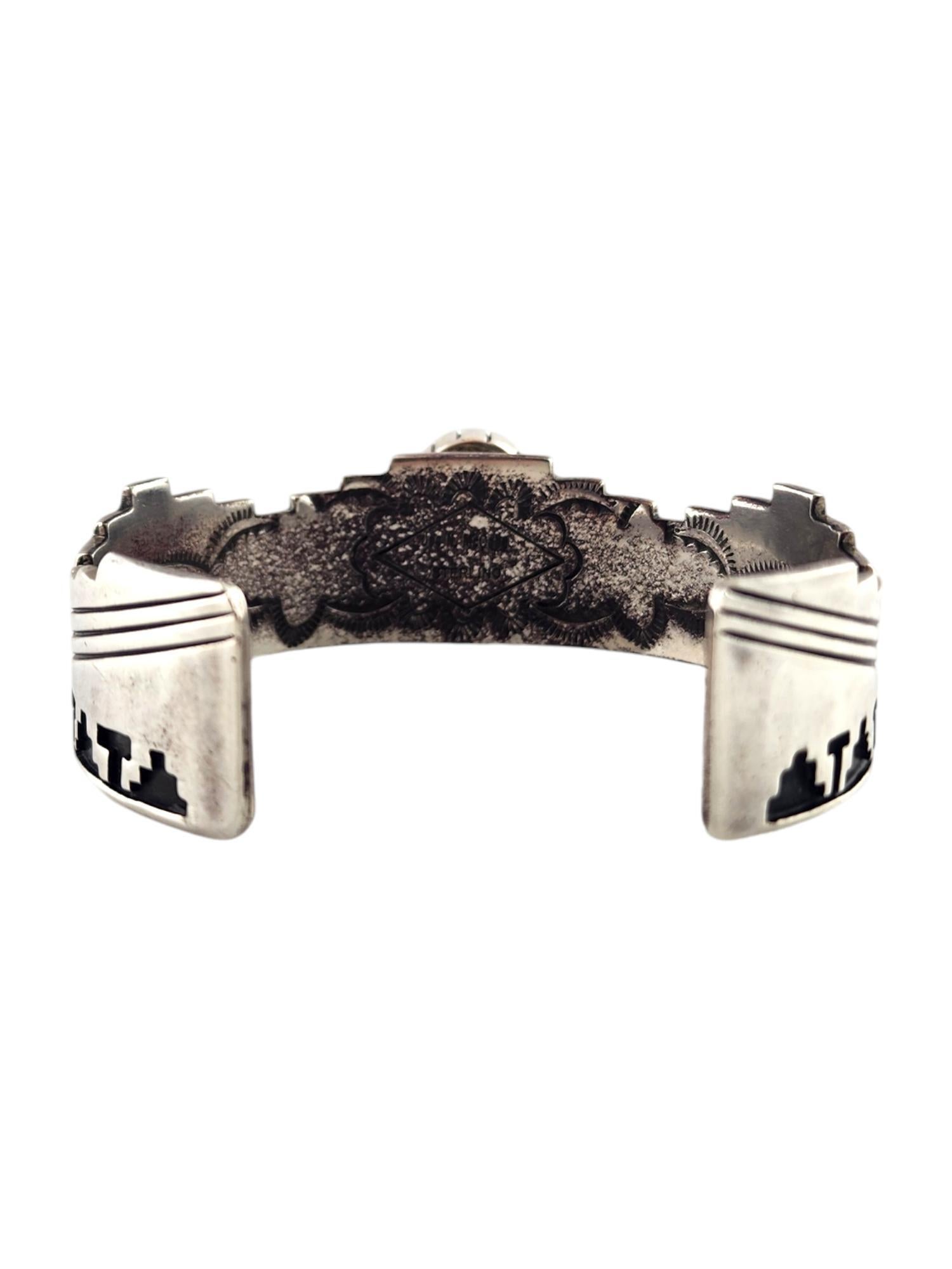 Taglio ovale Bracciale in turchese in argento sterling Navajo Joe N. McCabe #18673 in vendita