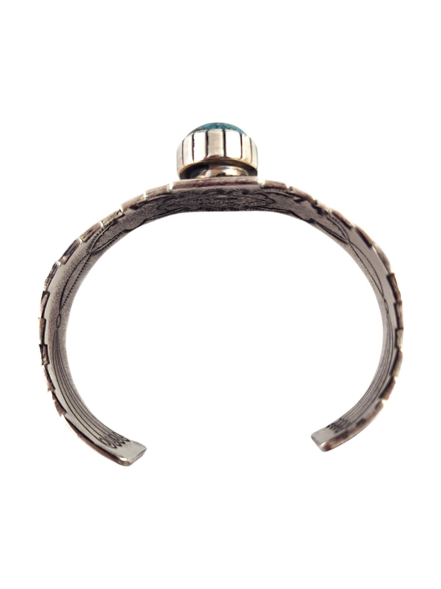 Bracciale in turchese in argento sterling Navajo Joe N. McCabe #18673 In condizioni buone in vendita a Washington Depot, CT