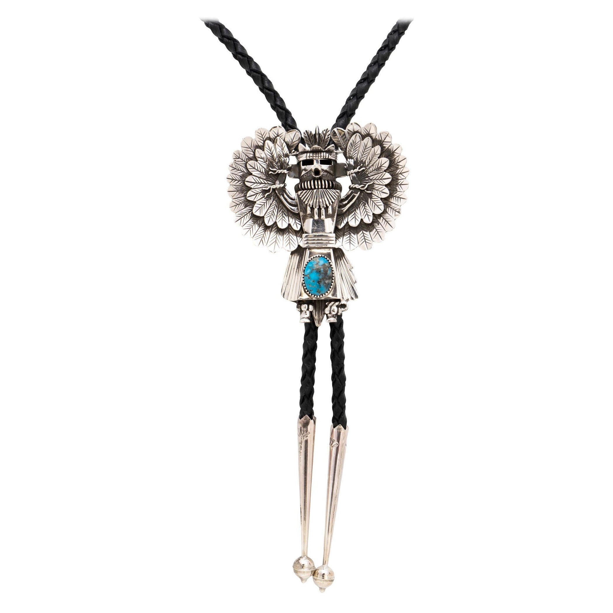 Bolo Navajo Kachina Turquesa