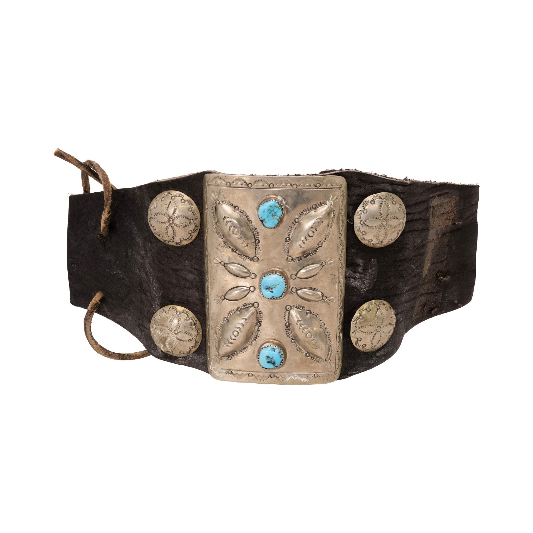 Navajo Ketoh Bow Guard Leder Manschettenarmband (Indigene Kunst (Nord-/Südamerika)) im Angebot
