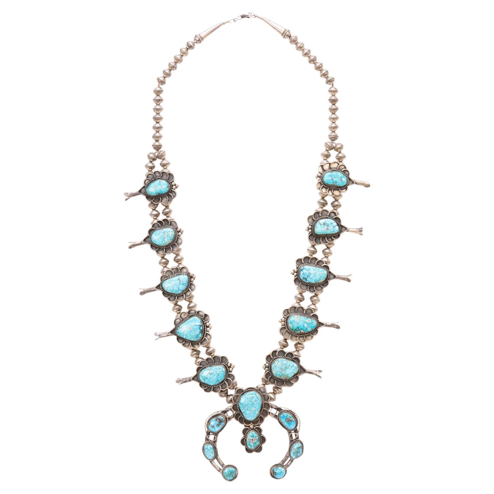 What is a squash blossom Indian necklace?